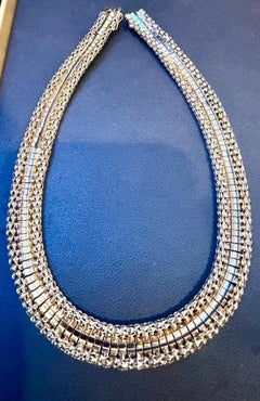 Vintage 18 Karat Yellow Gold 55.5 Gm Choker Link Like Chain Unisex, 16" Necklace
