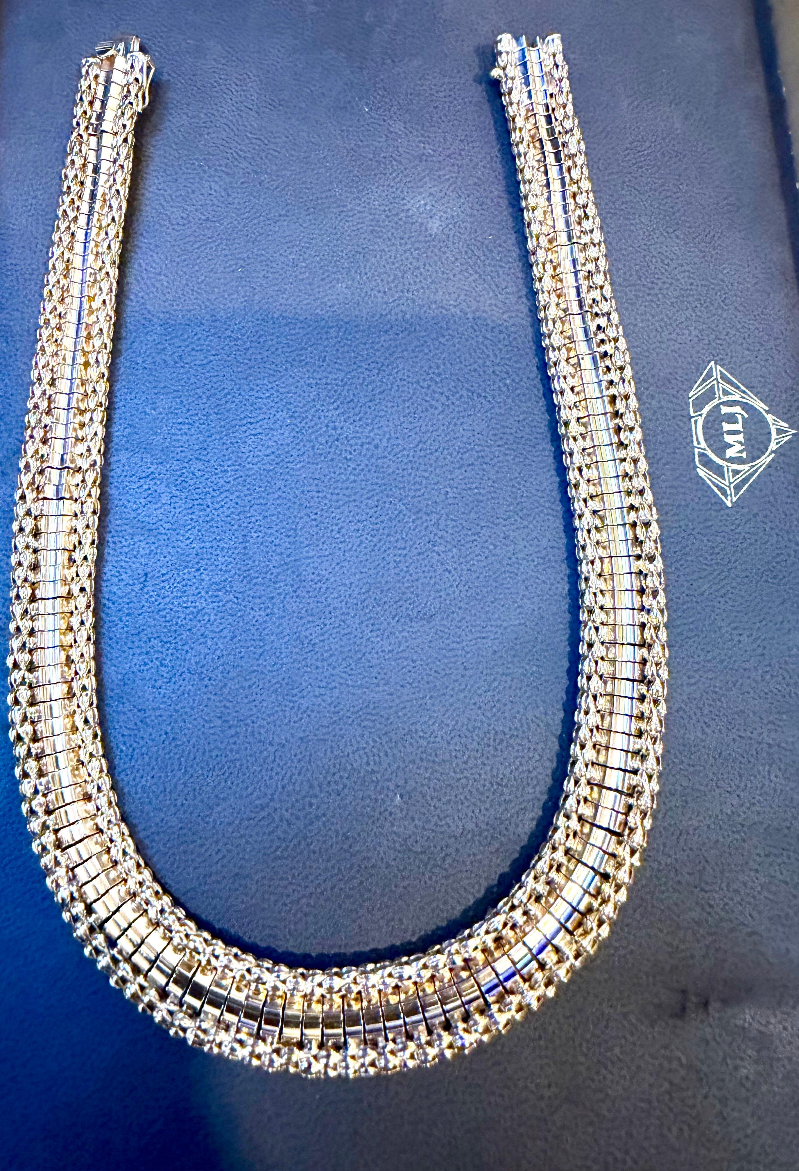 Vintage 18 Karat Yellow Gold 55.5 Gm Choker Link Like Chain Unisex, 16