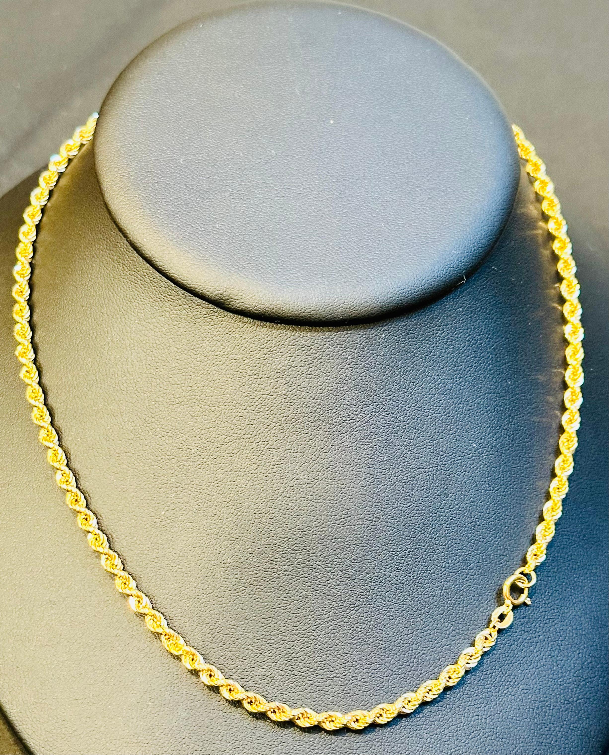 18 Karat Gelbgold 7,8 Gm, Seilkette Halskette 6