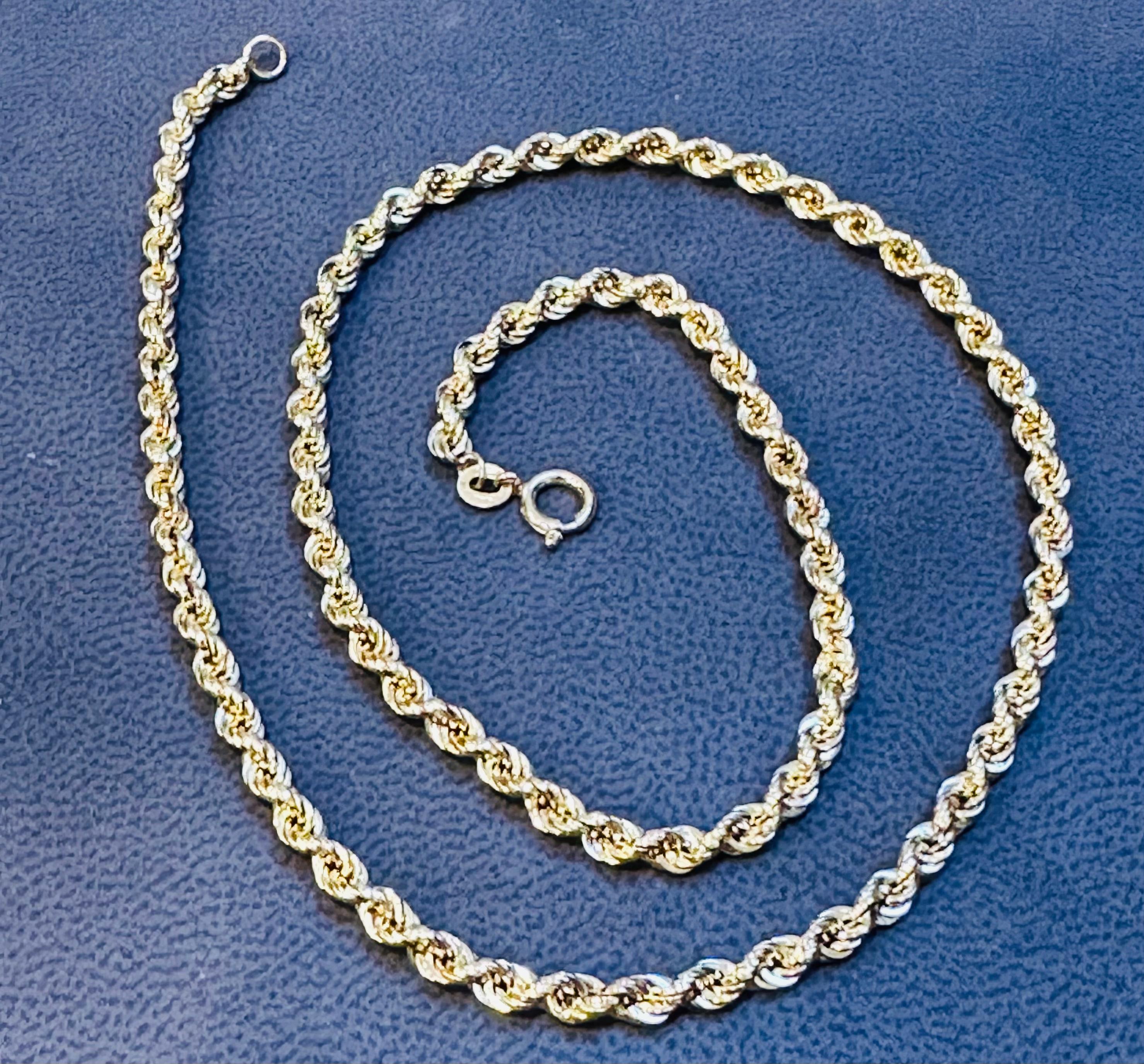 18 Karat Gelbgold 7,8 Gm, Seilkette Halskette 8