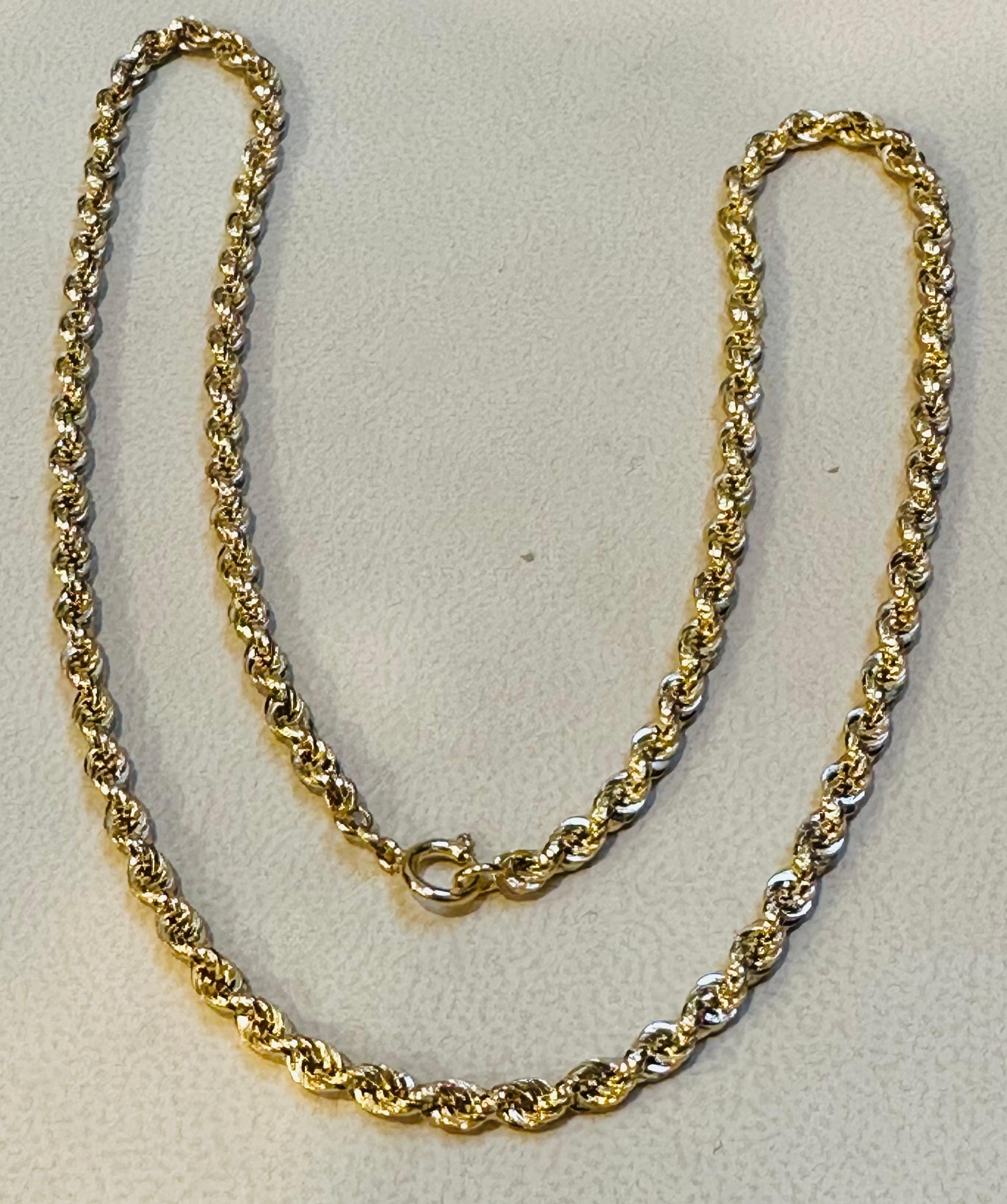 18 Karat Gelbgold 7,8 Gm, Seilkette Halskette 5