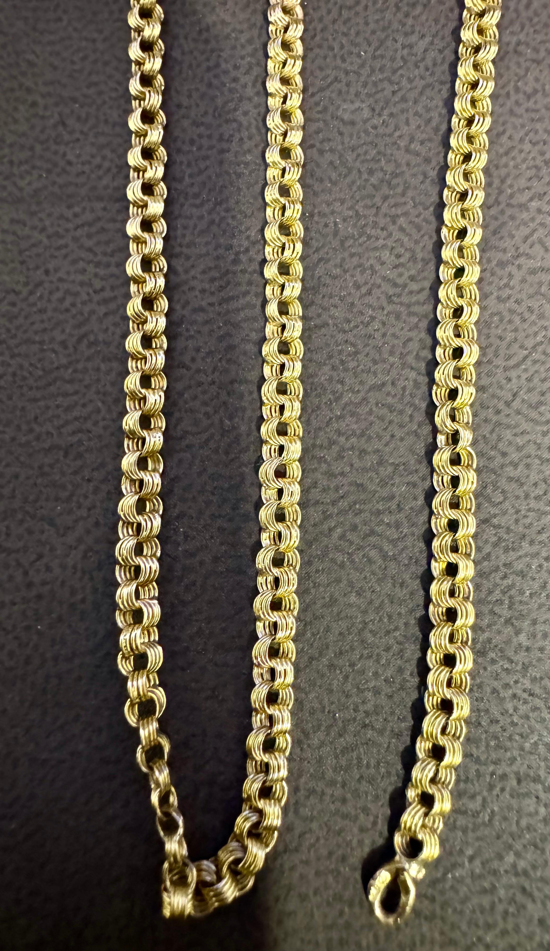 Vintage By in oro giallo 18 carati da 8,3 g/m, collana a maglie da 3,56 mm, lunga 22