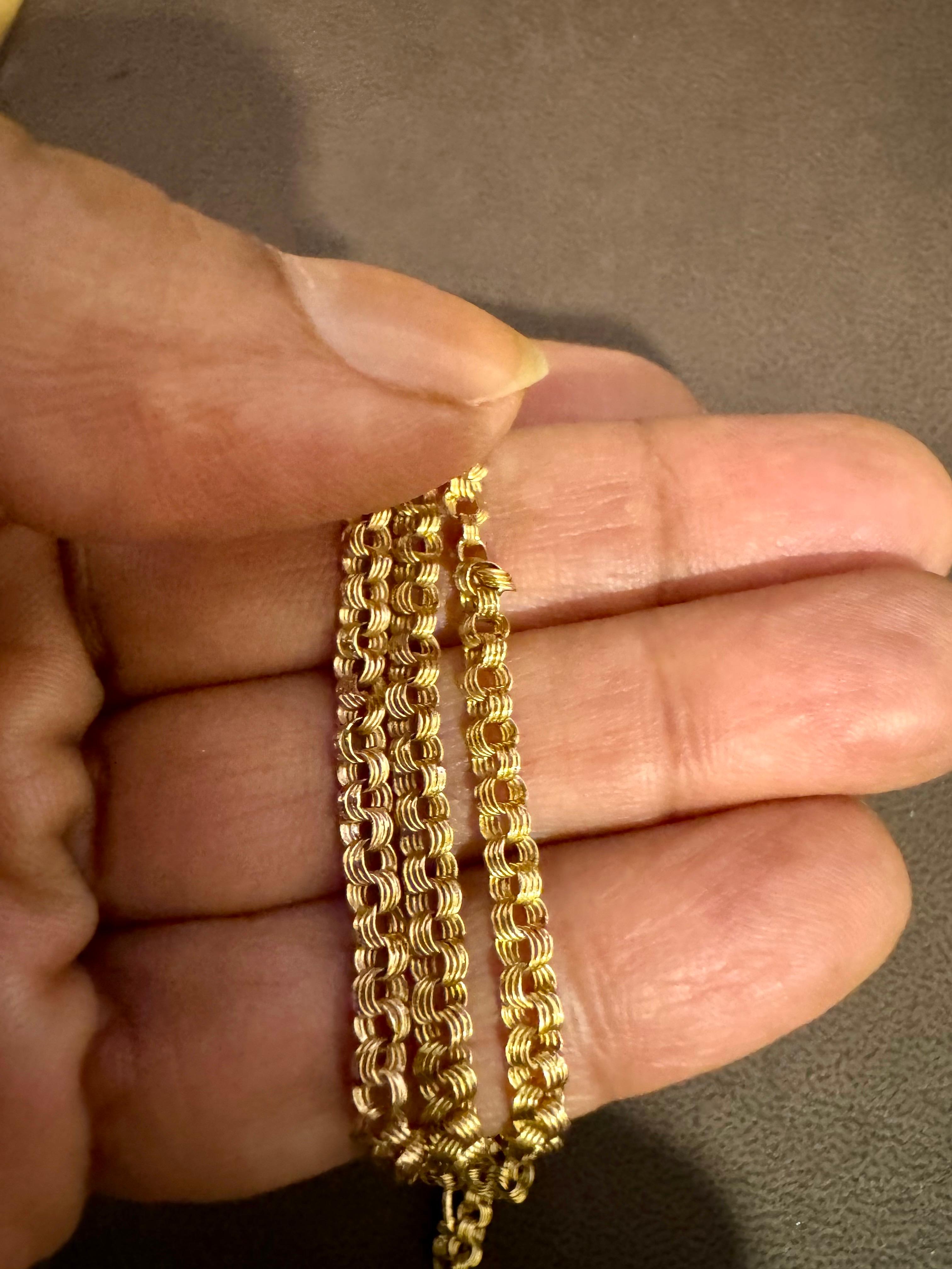 Vintage By in oro giallo 18 carati da 8,3 g/m, collana a maglie da 3,56 mm, lunga 22