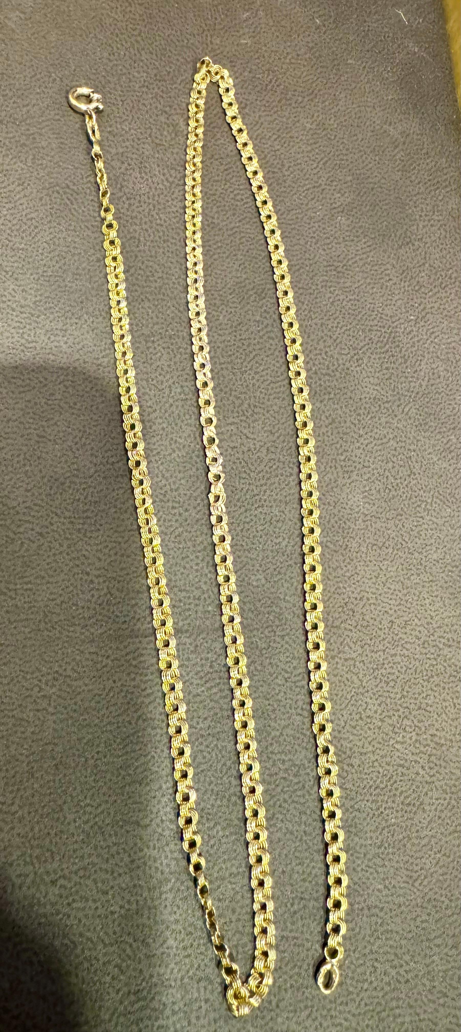 Vintage By in oro giallo 18 carati da 8,3 g/m, collana a maglie da 3,56 mm, lunga 22
