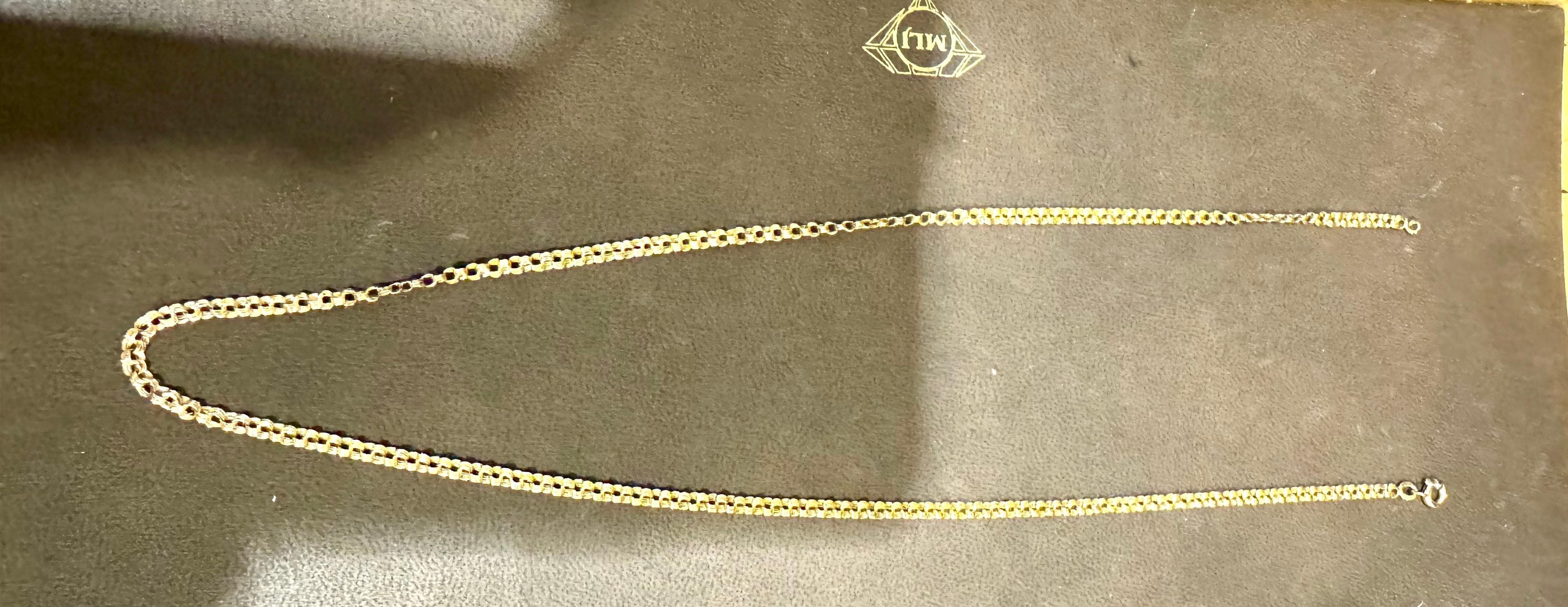 Vintage By in oro giallo 18 carati da 8,3 g/m, collana a maglie da 3,56 mm, lunga 22