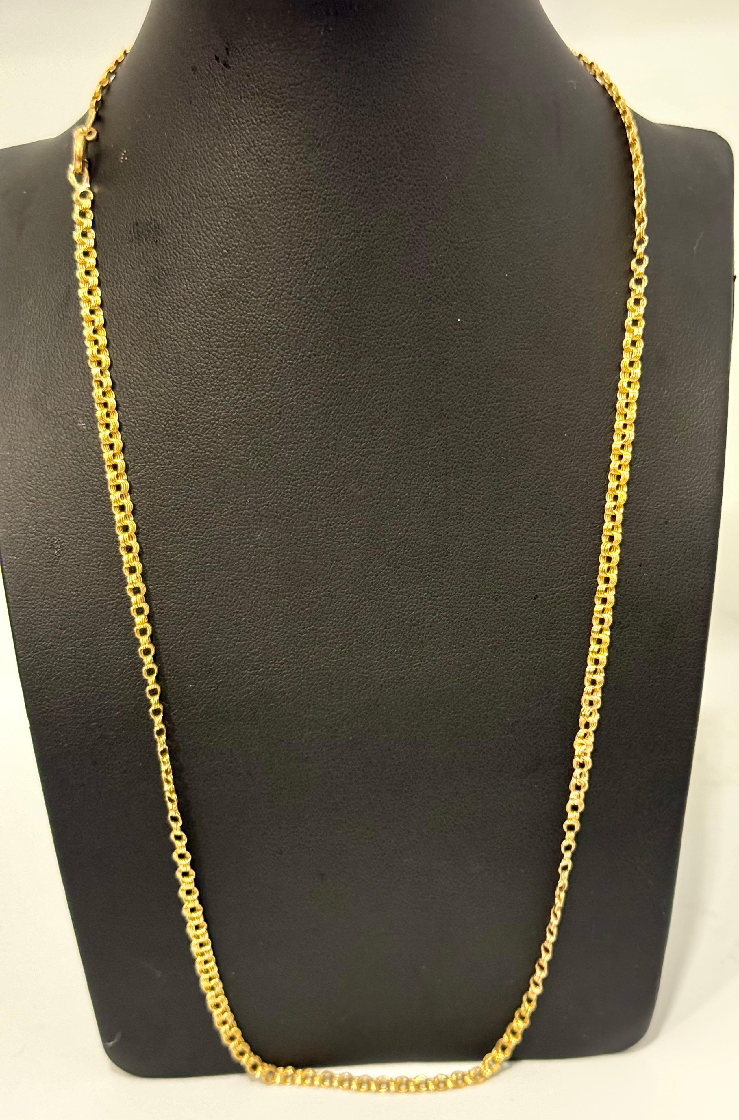 Vintage By in oro giallo 18 carati da 8,3 g/m, collana a maglie da 3,56 mm, lunga 22