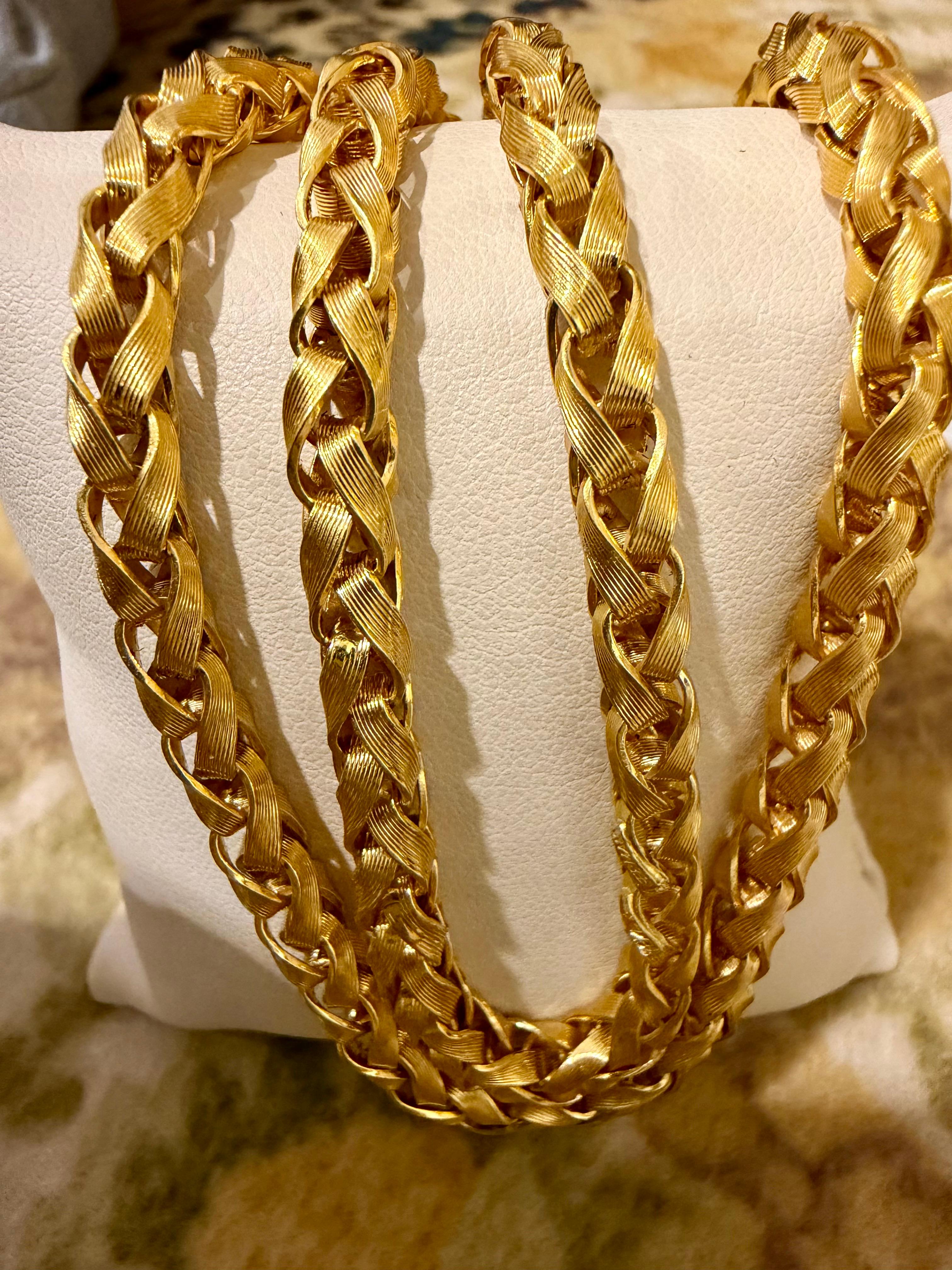 Vintage 18 Karat Yellow Gold 84.7 Gm Chain, 5 mm Wide Necklace, 28 