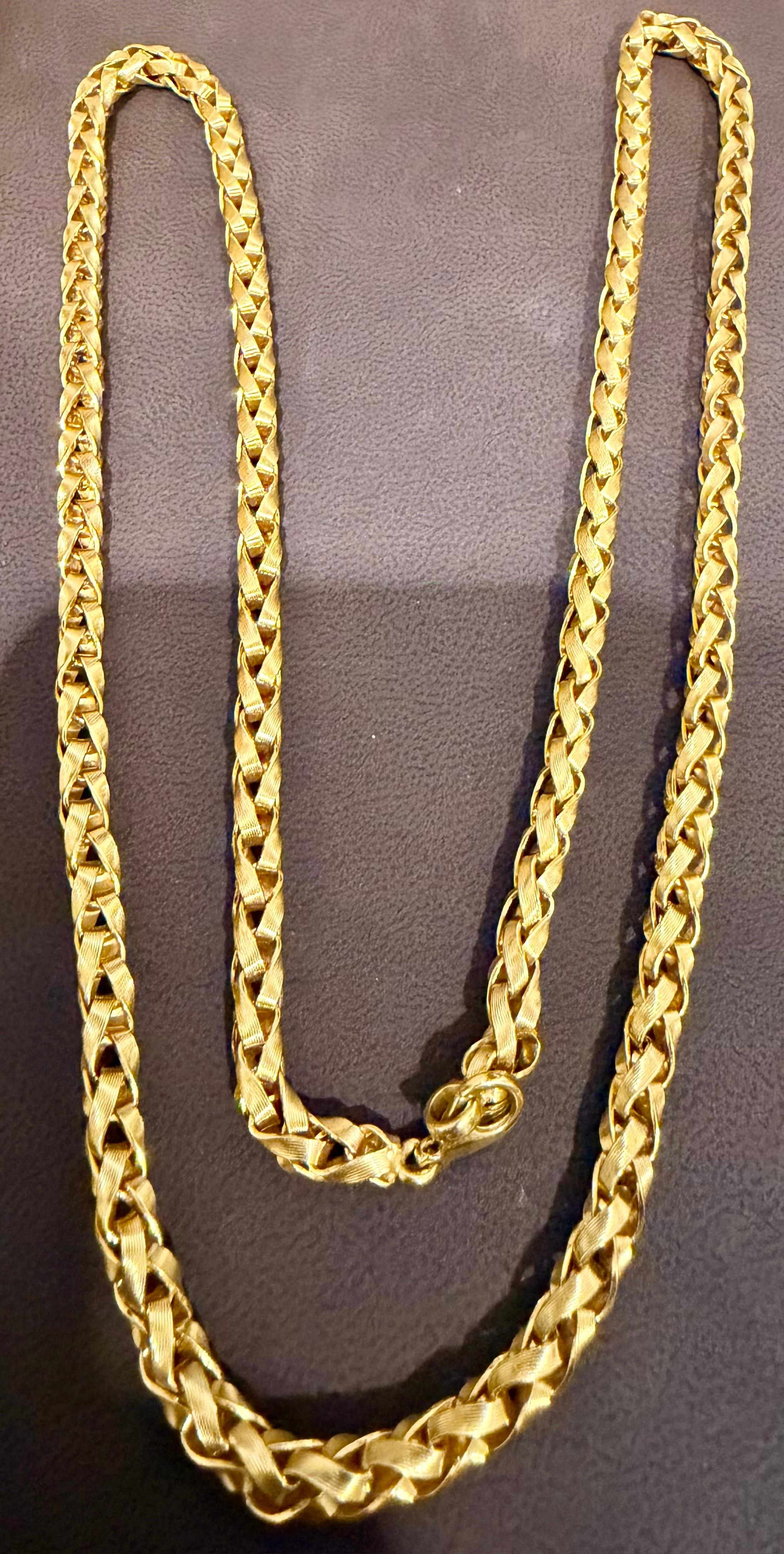 Vintage 18 Karat Yellow Gold 84.7 Gm Chain, 5 mm Wide Necklace, 28 
