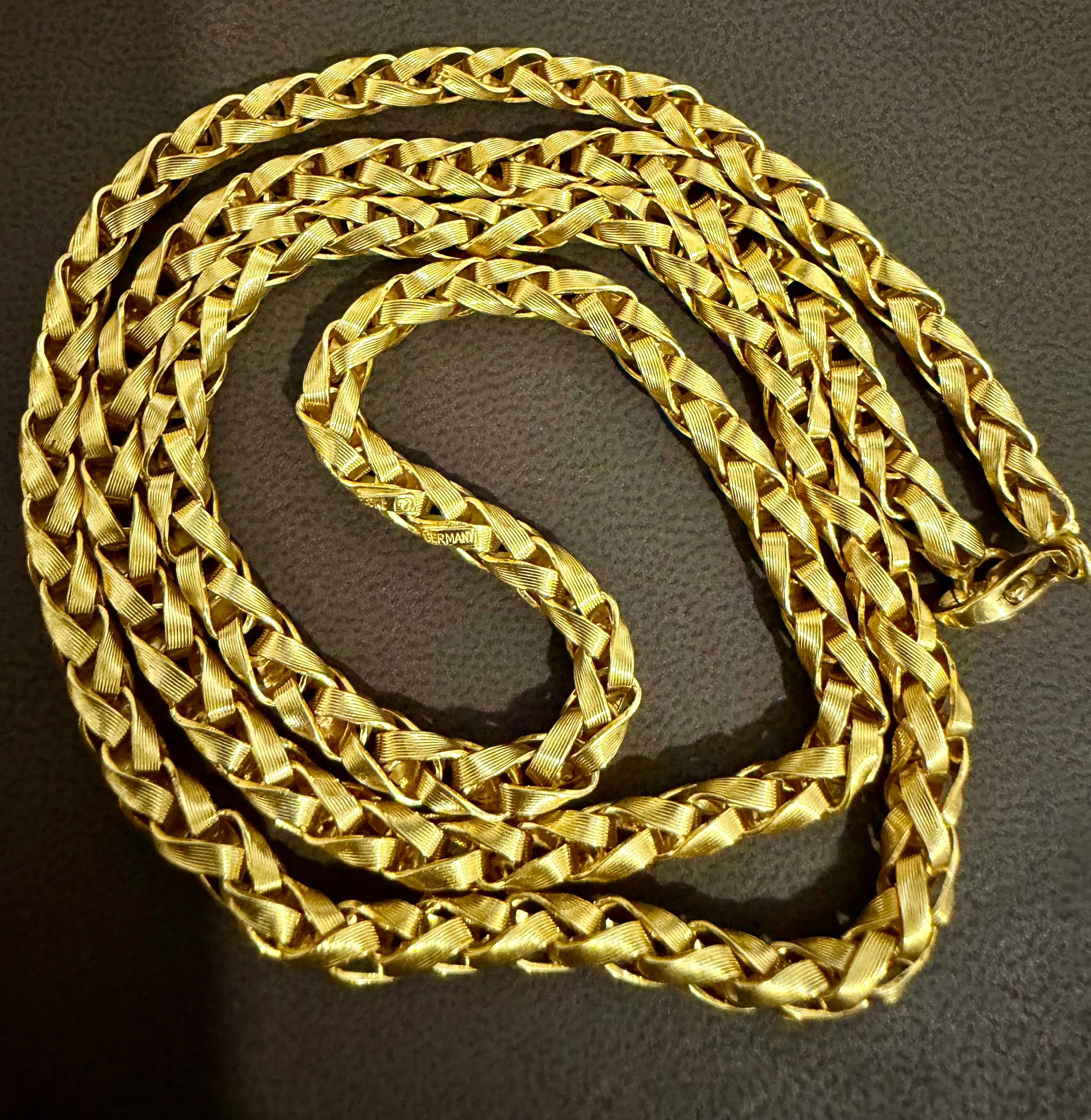 Vintage 18 Karat Yellow Gold 84.7 Gm Chain, 5 mm Wide Necklace, 28 