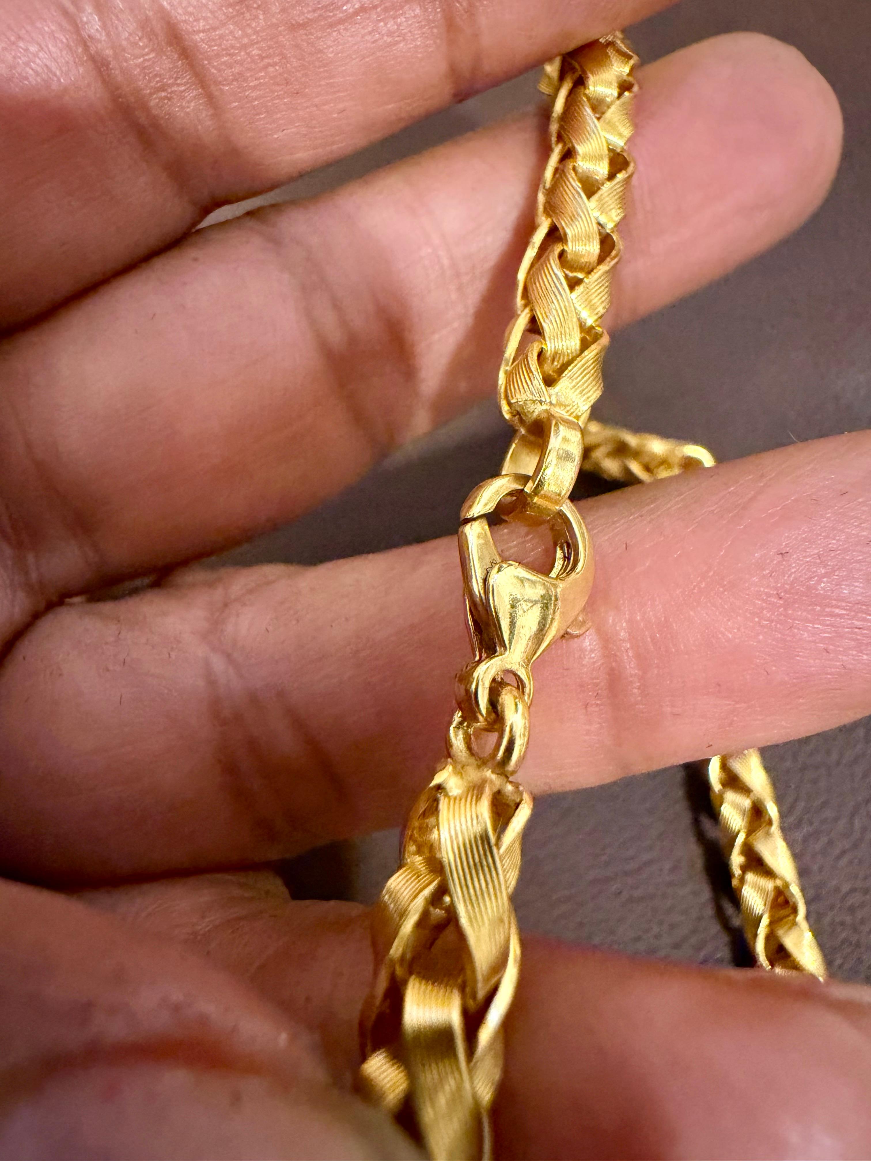 Vintage 18 Karat Yellow Gold 84.7 Gm Chain, 5 mm Wide Necklace, 28 