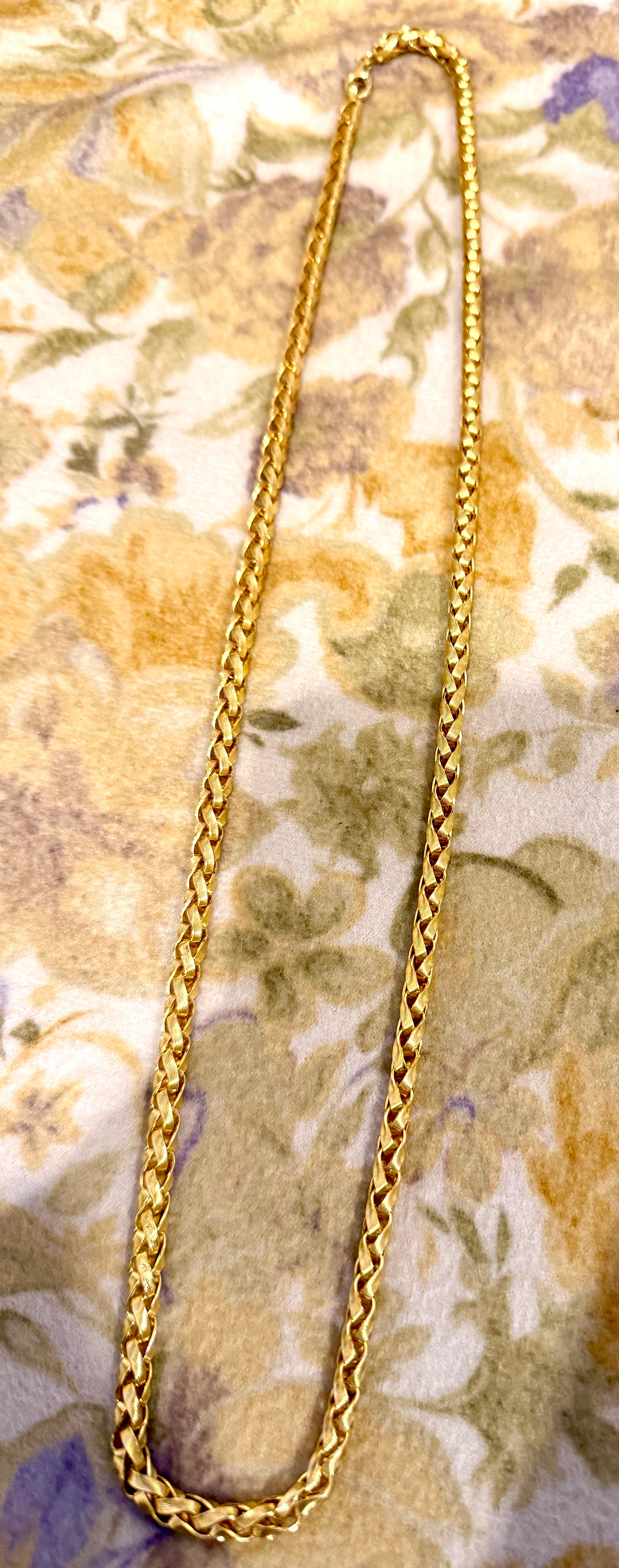 Vintage 18 Karat Yellow Gold 84.7 Gm Chain, 5 mm Wide Necklace, 28 