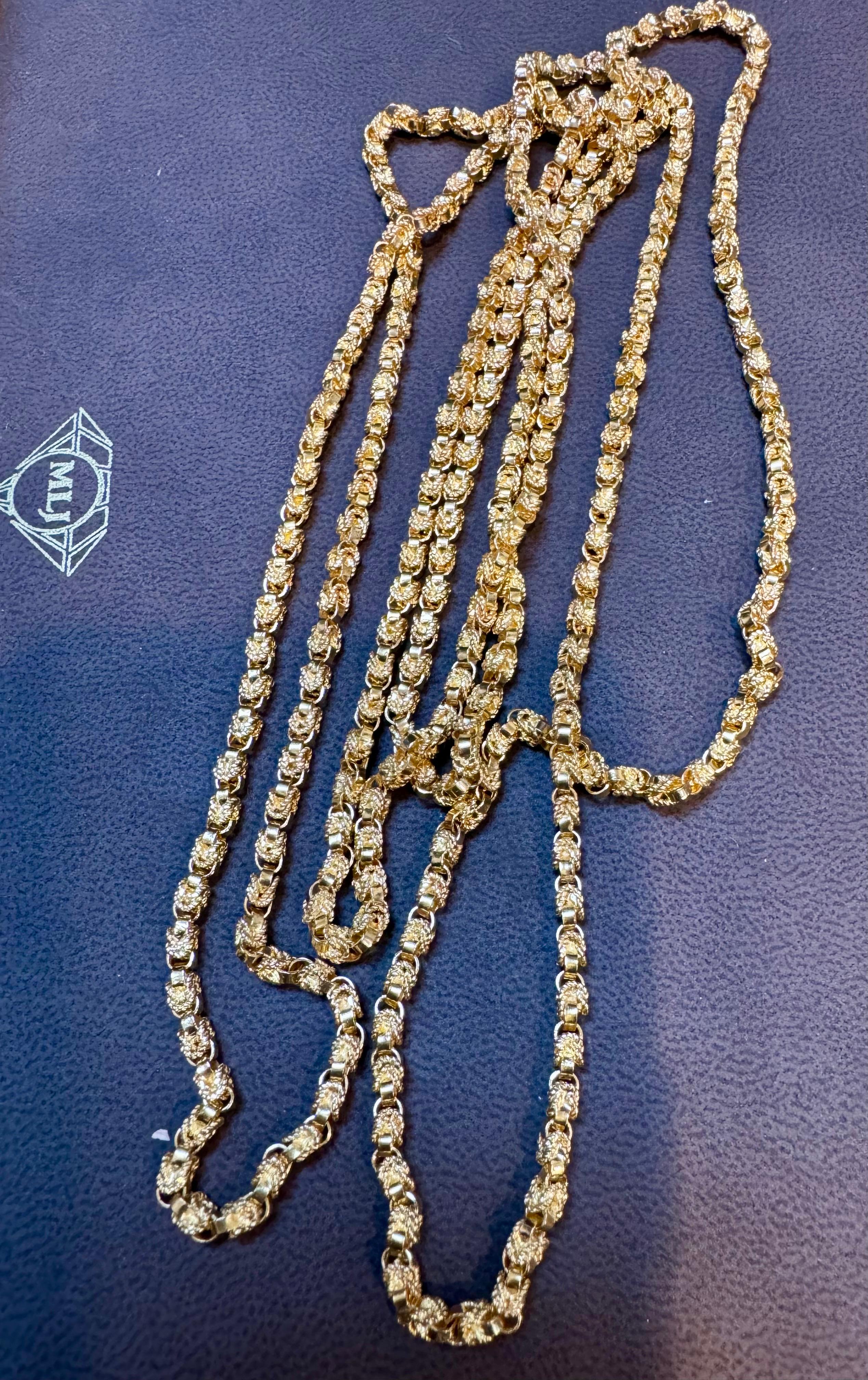 Vintage By, oro giallo 18 carati 93,4 m, catena di design, collana da 3,64 mm, lunga 57