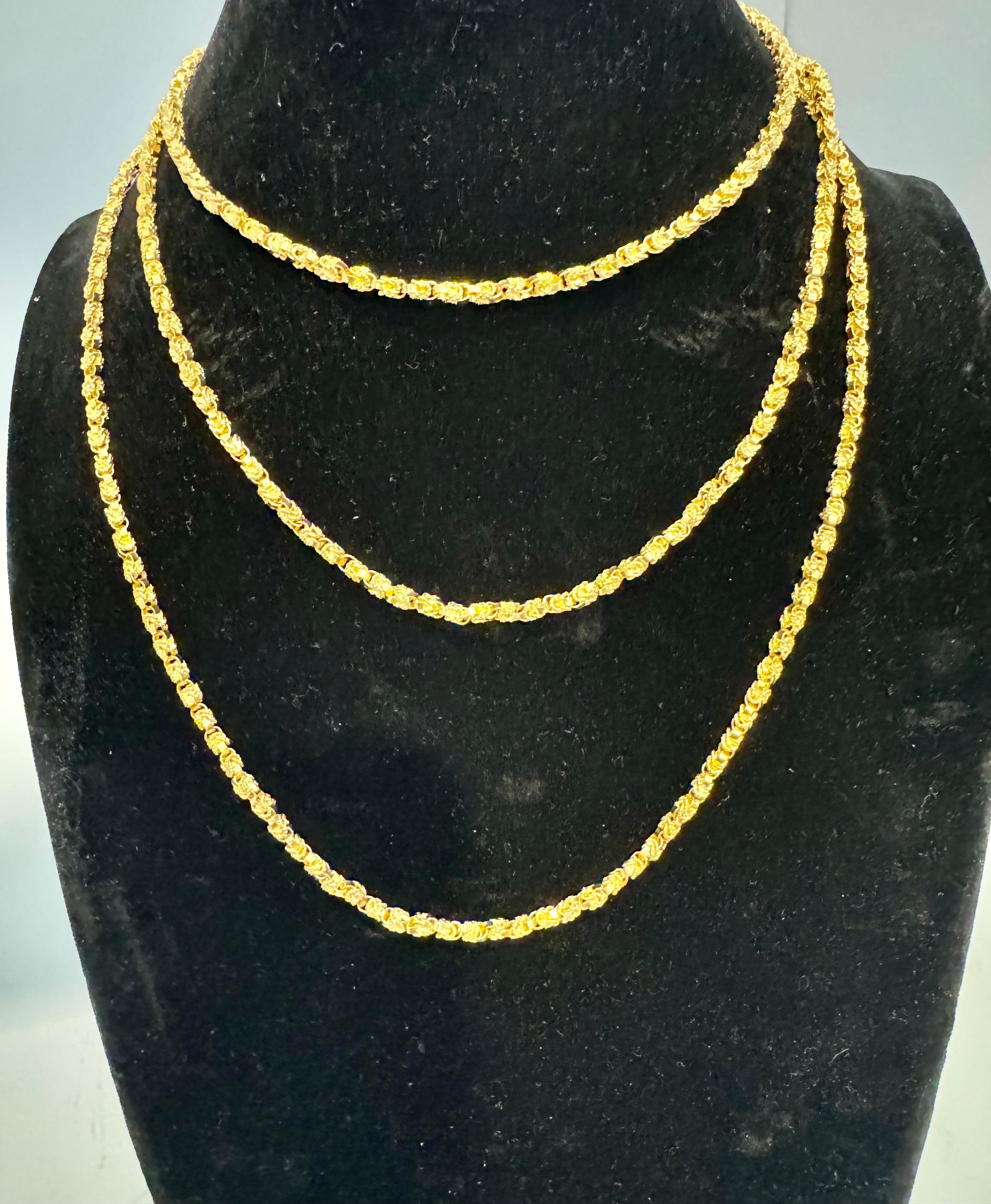 Vintage By, oro giallo 18 carati 93,4 m, catena di design, collana da 3,64 mm, lunga 57