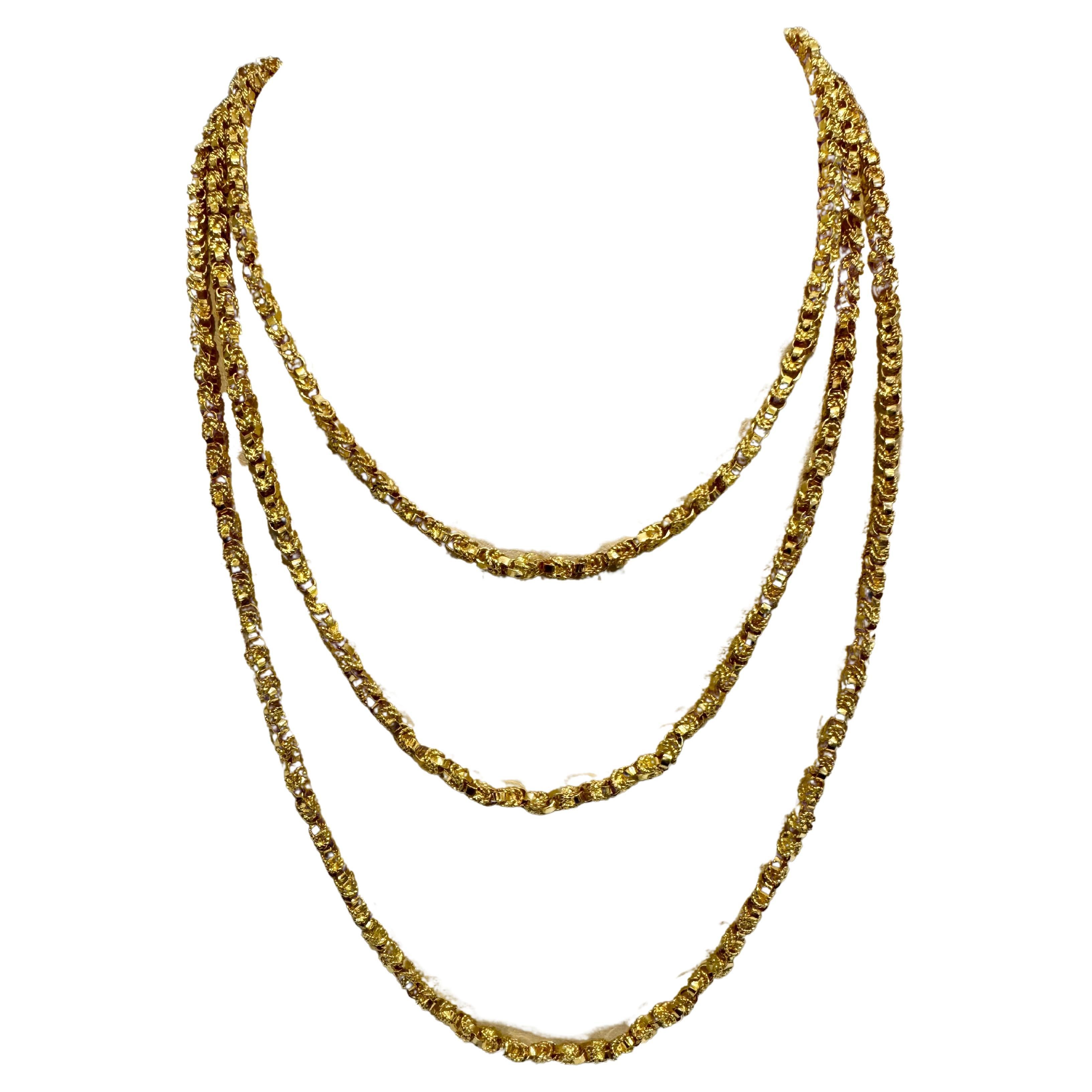 Vintage By in oro giallo 18 carati 93,4 gm, collana a corda, 3,64 mm, 57 