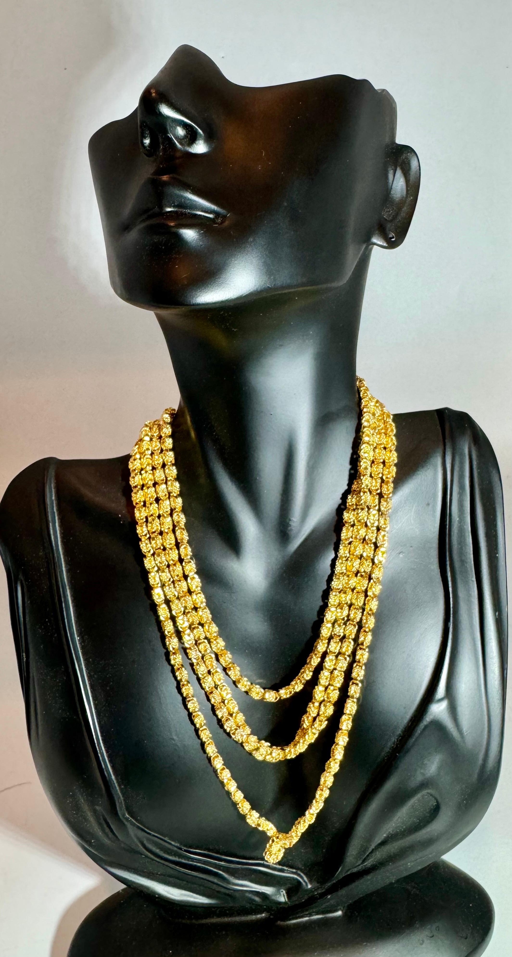 Vintage By, oro giallo 18 carati 93,4 m, catena di design, collana da 3,64 mm, lunga 57
