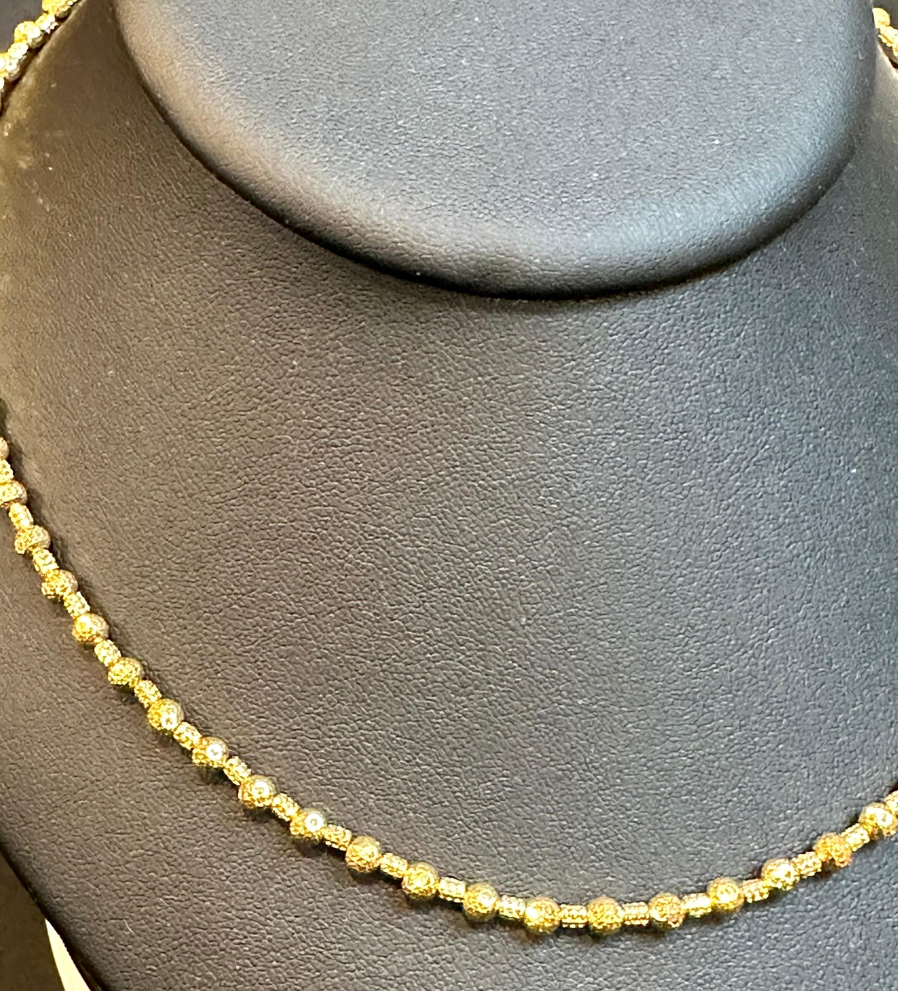 18 Karat Gelbgold 9,5 Gm, Kugelkette Halskette 17