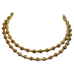 18 Karat Gelbgold 9,5 Gm, Kugelkette Halskette 17" lang