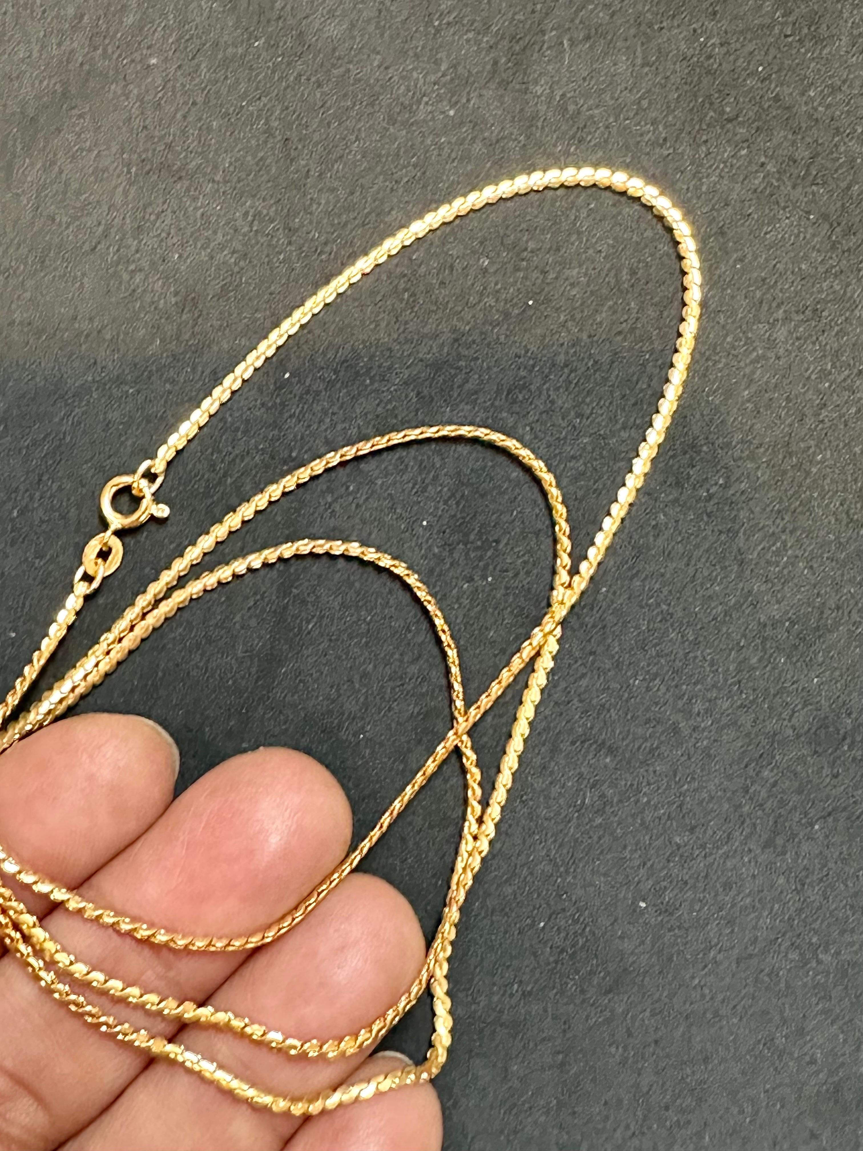 Vintage 18 Karat Yellow Gold 9.6 Gm S Link Chain Necklace For Sale 4