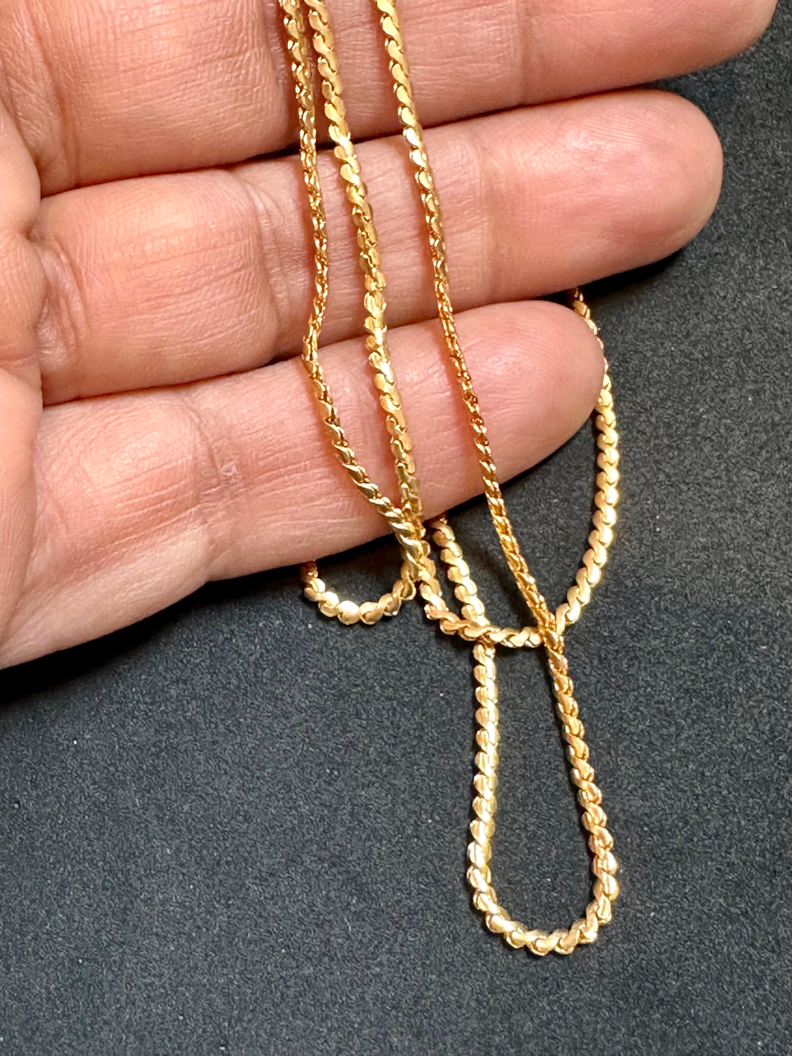Vintage 18 Karat Yellow Gold 9.6 Gm S Link Chain Necklace For Sale 5