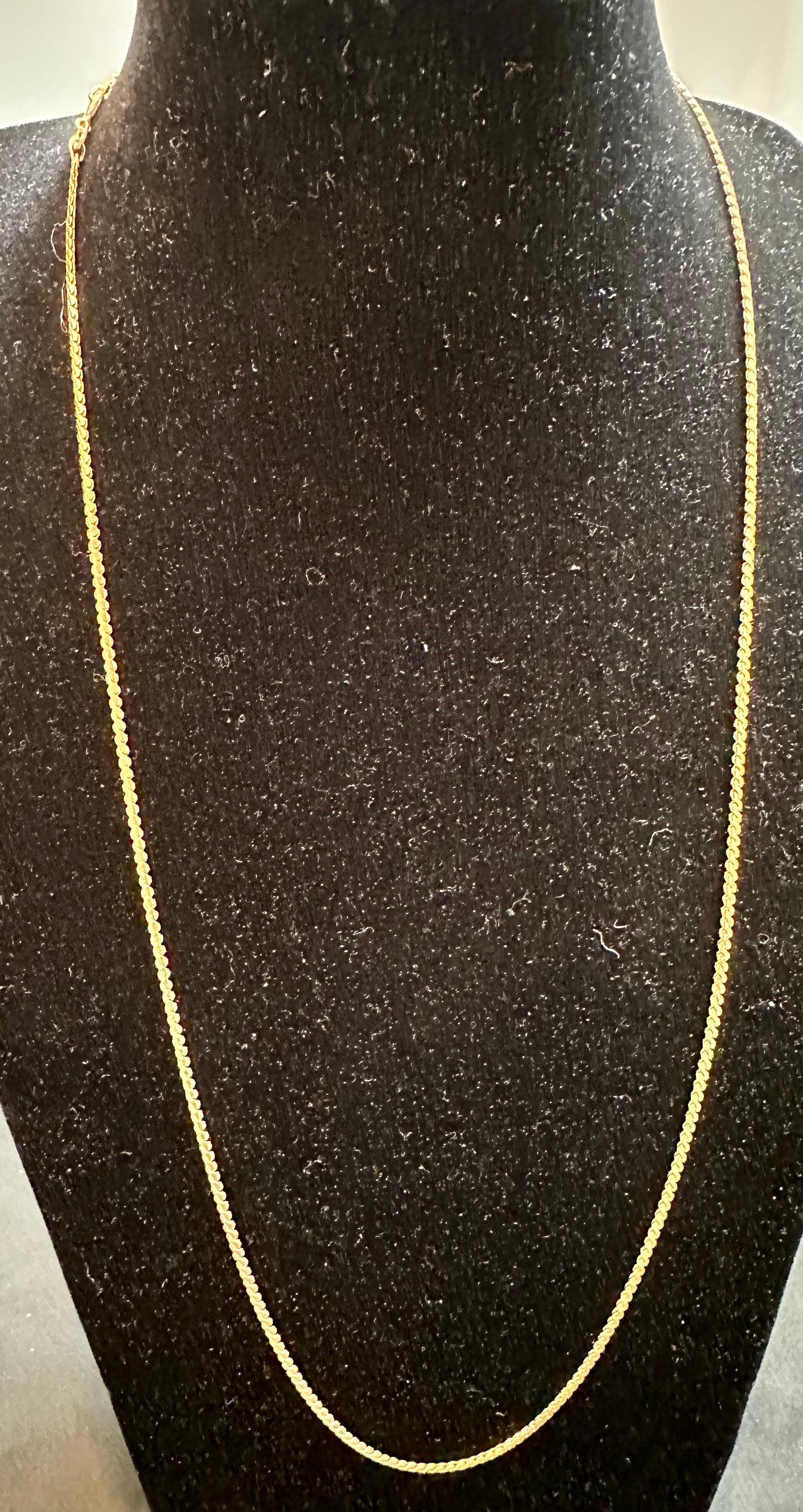 Vintage 18 Karat Yellow Gold 9.6 Gm S Link Chain Necklace For Sale 6
