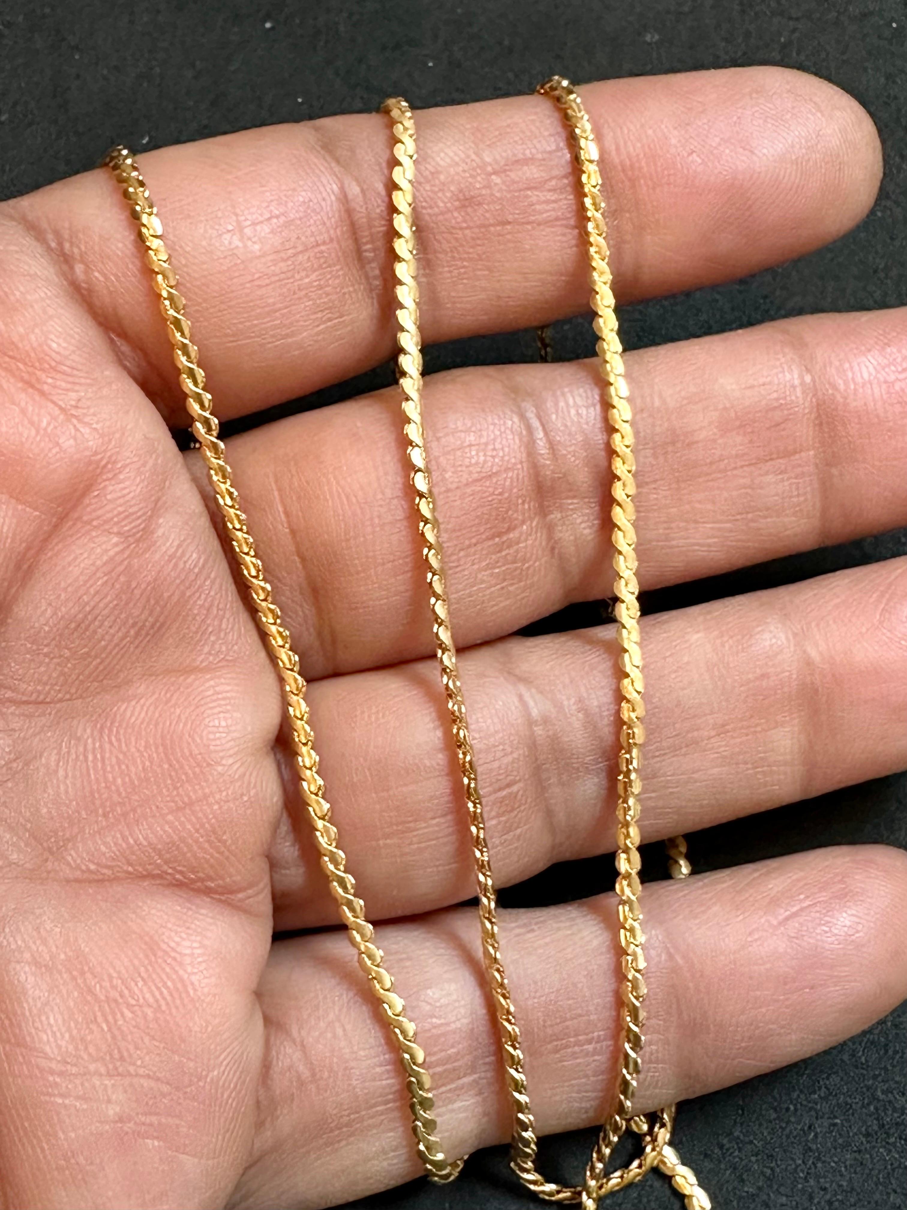18 Karat Gelbgold 9.6 Gm S-Glieder  Kette Halskette, 24 Zoll lang  im Angebot 9