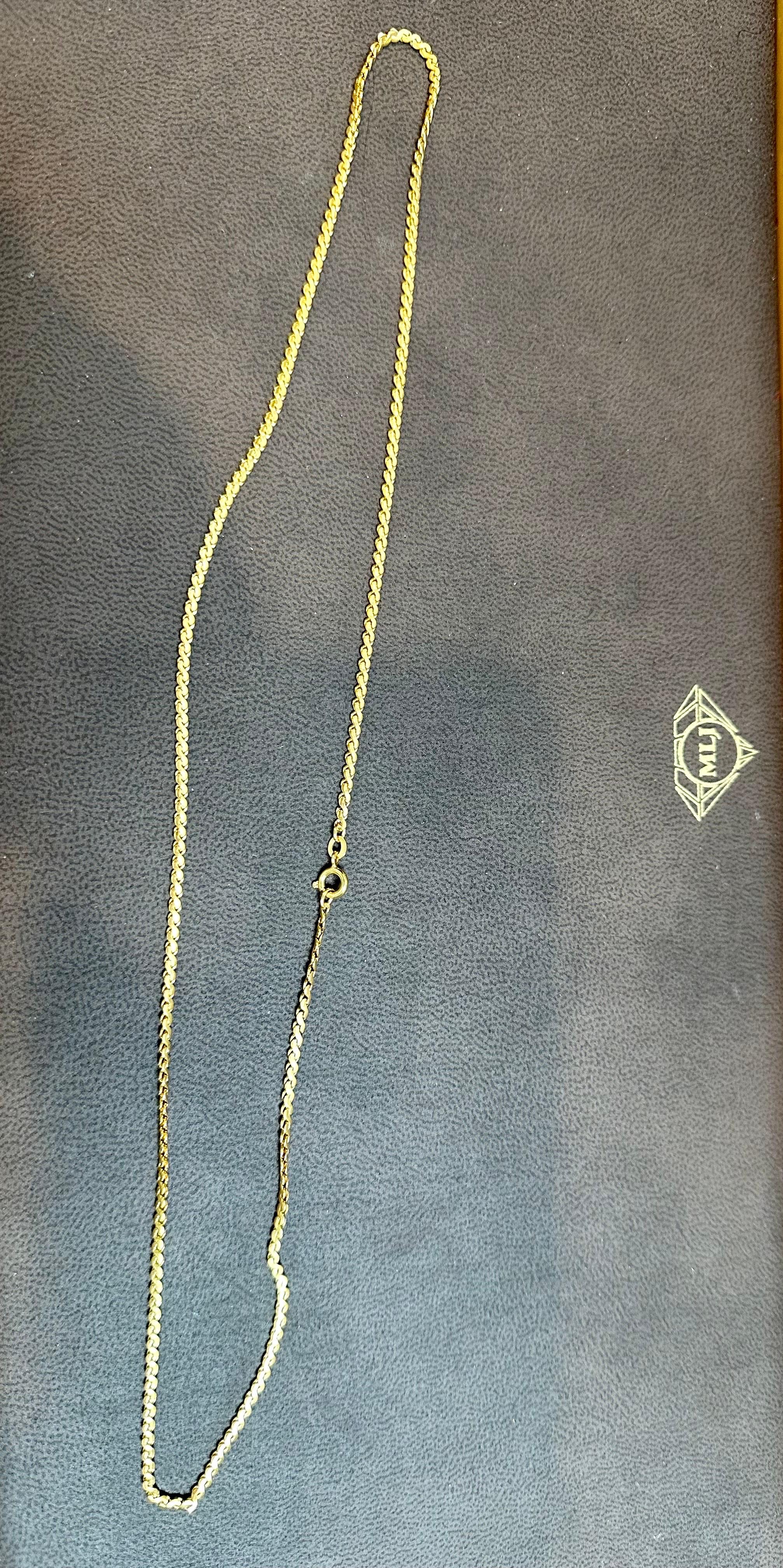 18 Karat Gelbgold 9.6 Gm S-Glieder  Kette Halskette, 24 Zoll lang  für Damen oder Herren im Angebot
