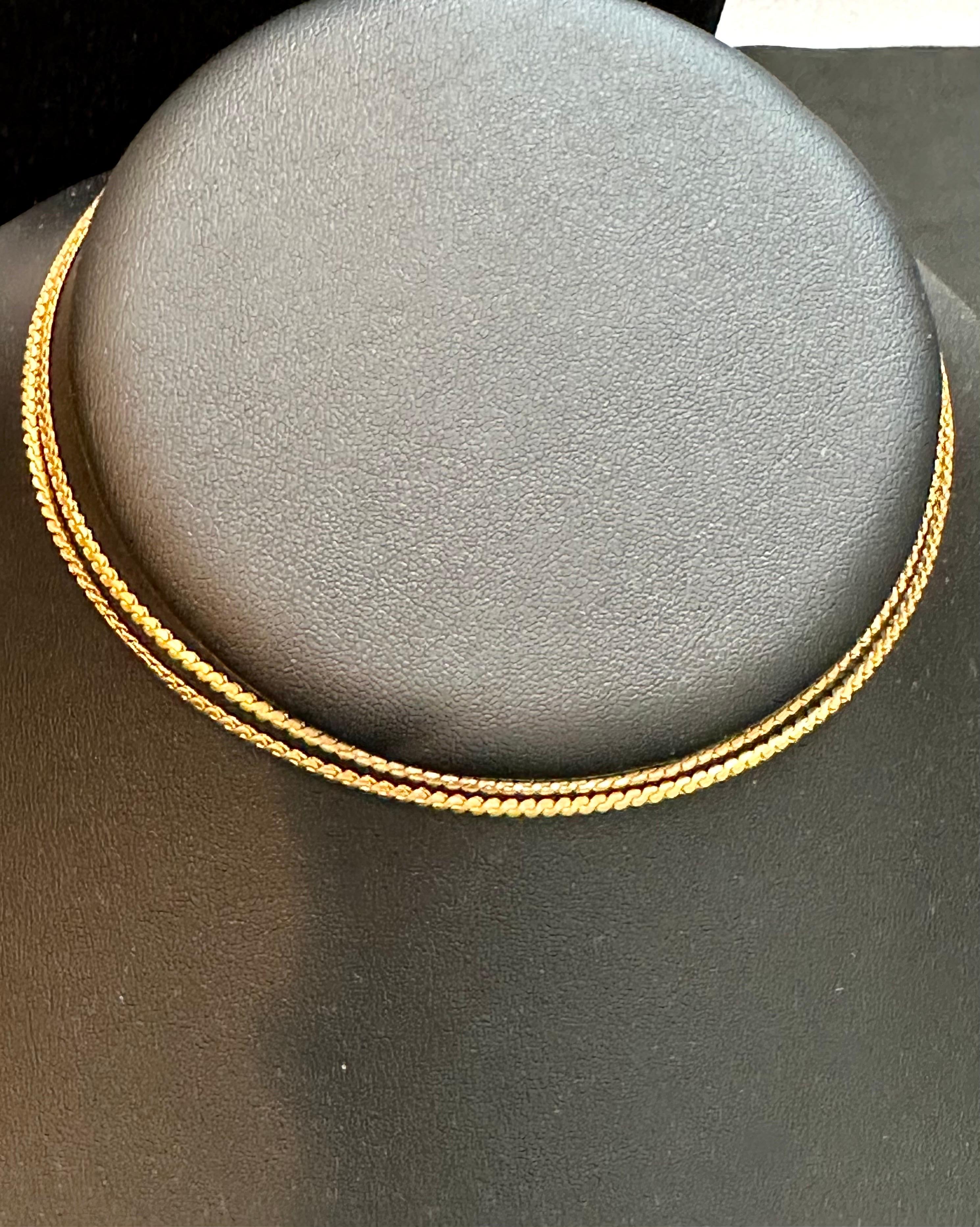 Vintage 18 Karat Yellow Gold 9.6 Gm S Link Chain Necklace For Sale 1