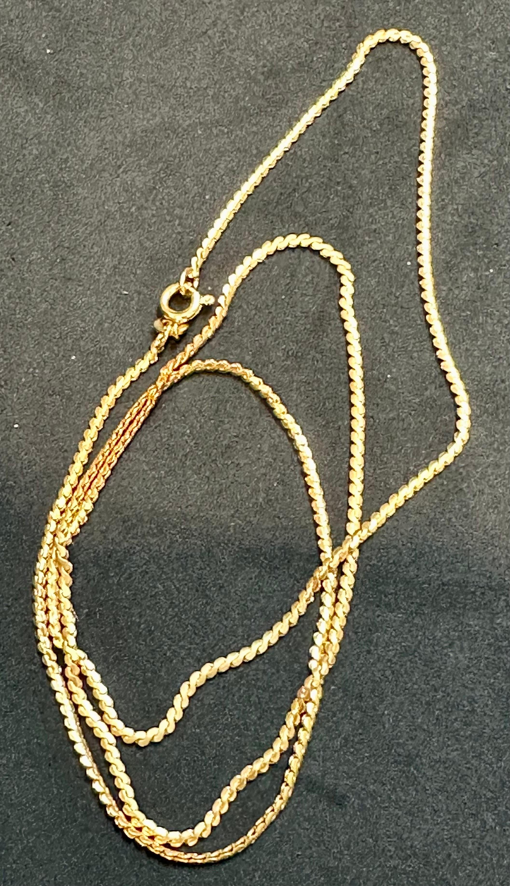 Vintage 18 Karat Yellow Gold 9.6 Gm S Link Chain Necklace For Sale 3