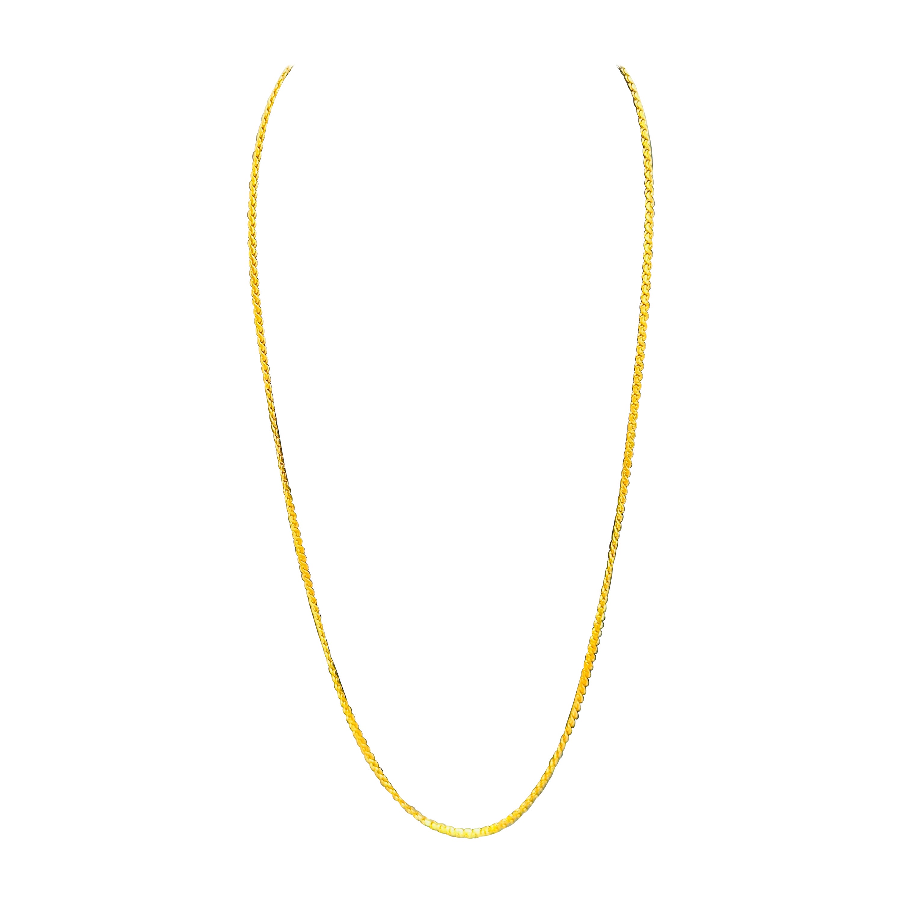 18 Karat Gelbgold 9.6 Gm S-Glieder  Kette Halskette, 24 Zoll lang