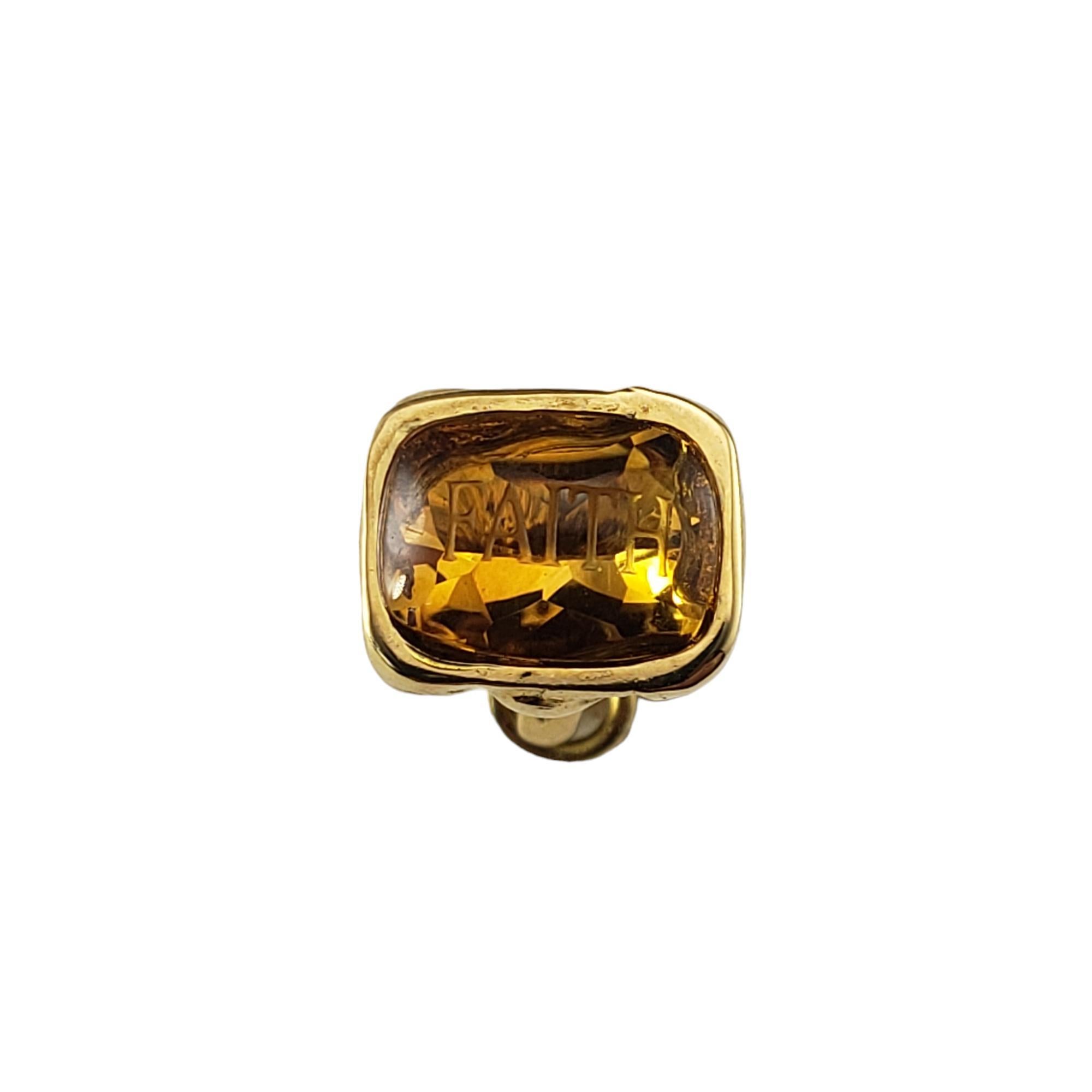 Vintage 18 Karat Yellow Gold and Citrine 