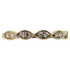 Vintage 18 Karat Yellow Gold and Diamond Band Ring size 6.75 #15350