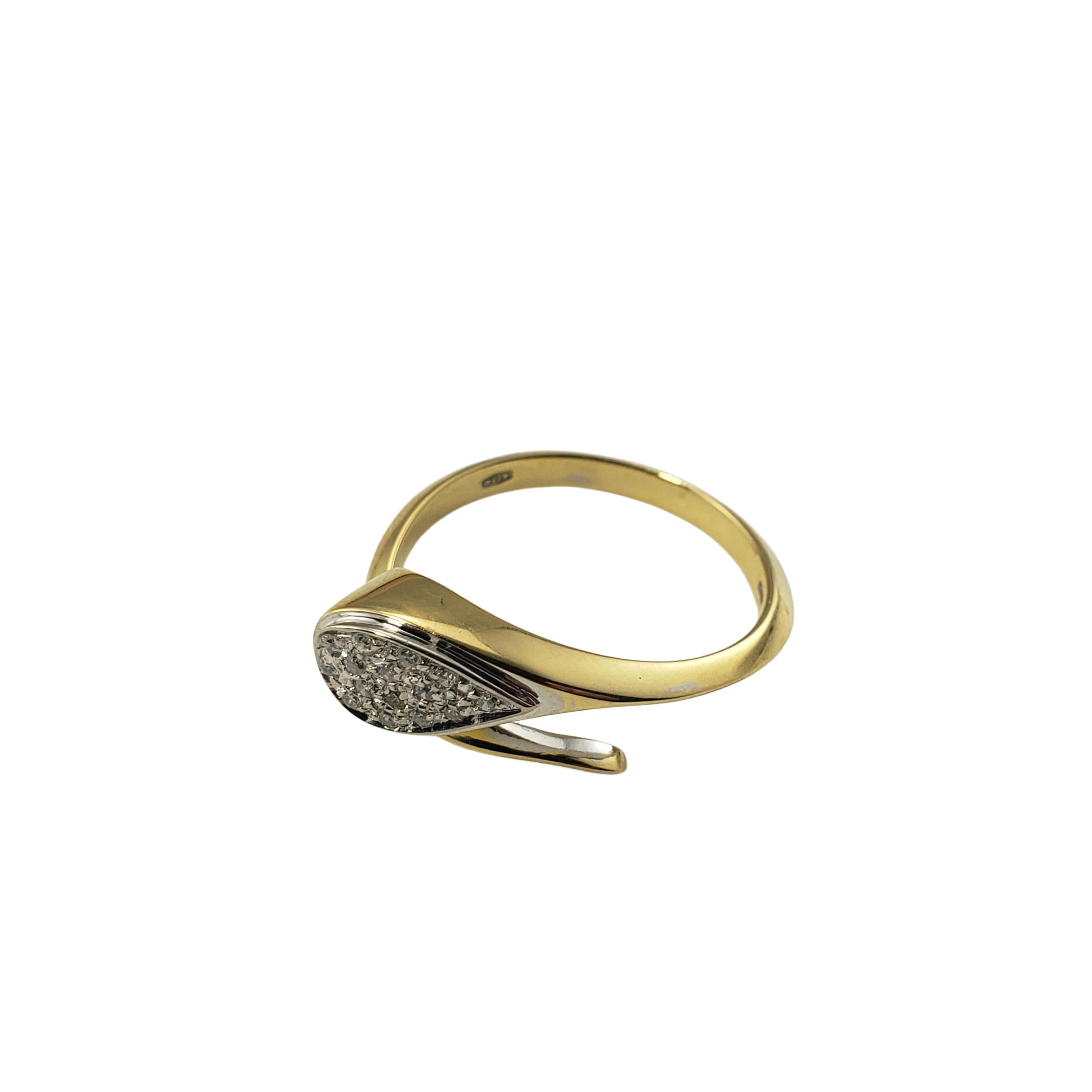 Single Cut 18 Karat Yellow Gold and Diamond Snake Ring For Sale
