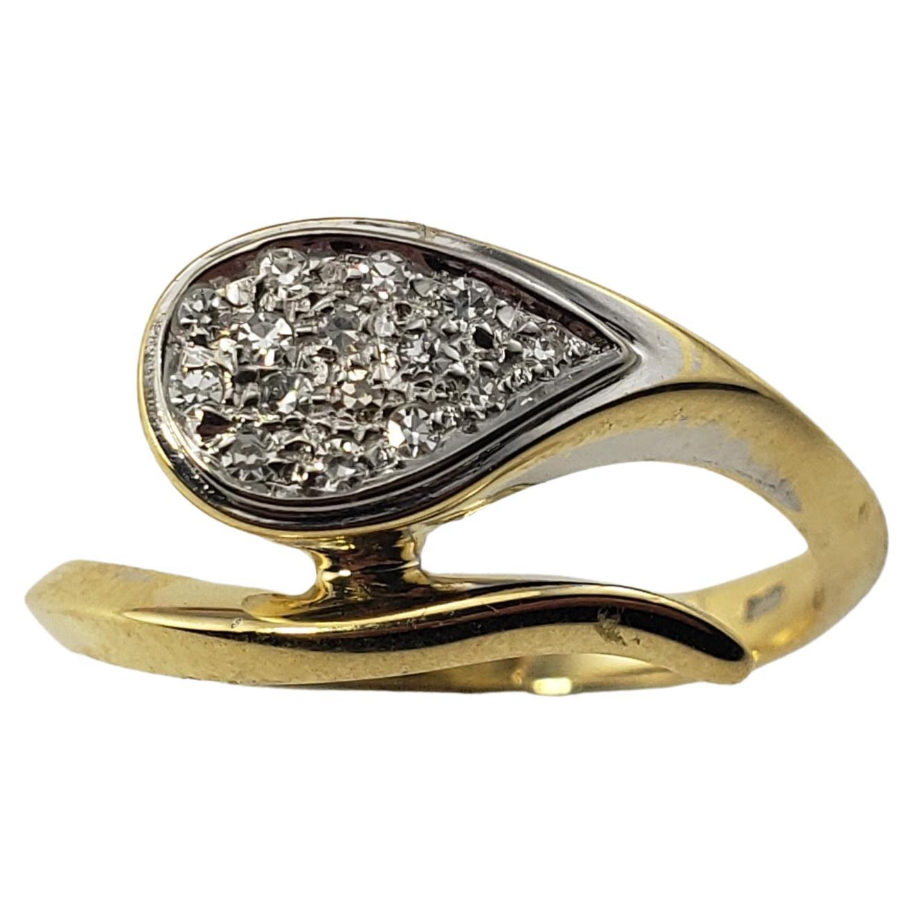 18 Karat Yellow Gold and Diamond Snake Ring For Sale