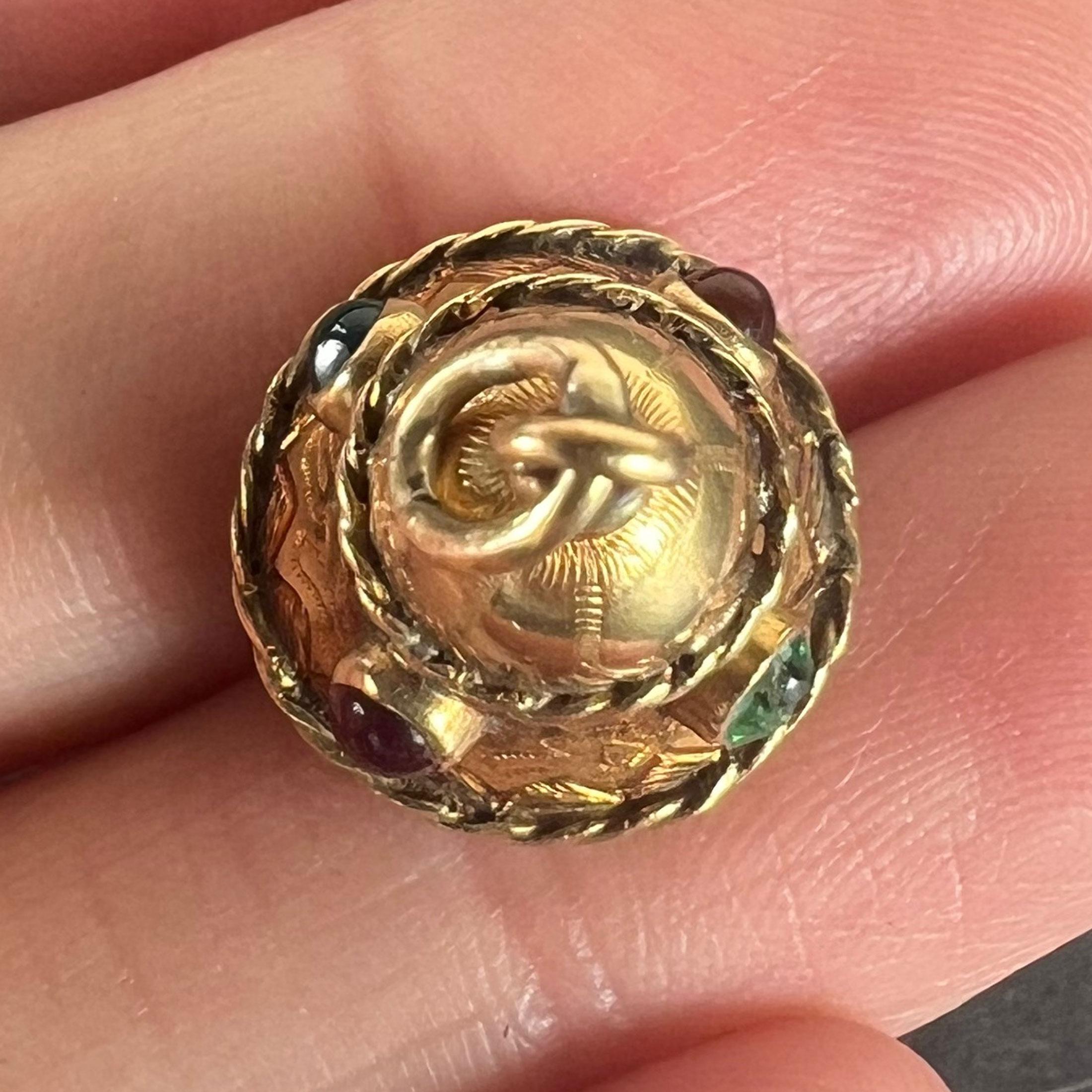 Vintage 18 Karat Gelbgold Bell Charm Anhänger im Angebot 6