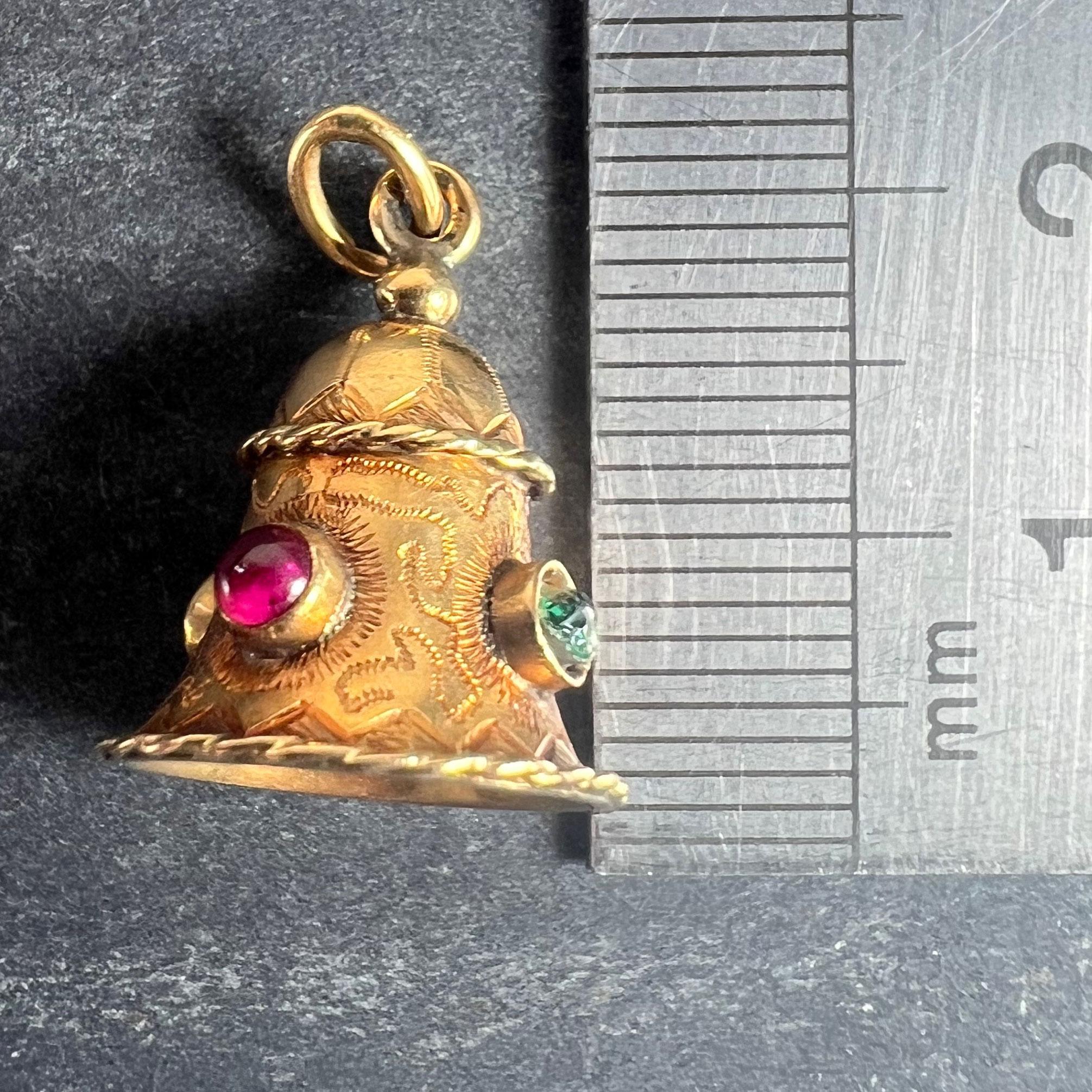 Vintage 18 Karat Gelbgold Bell Charm Anhänger im Angebot 9