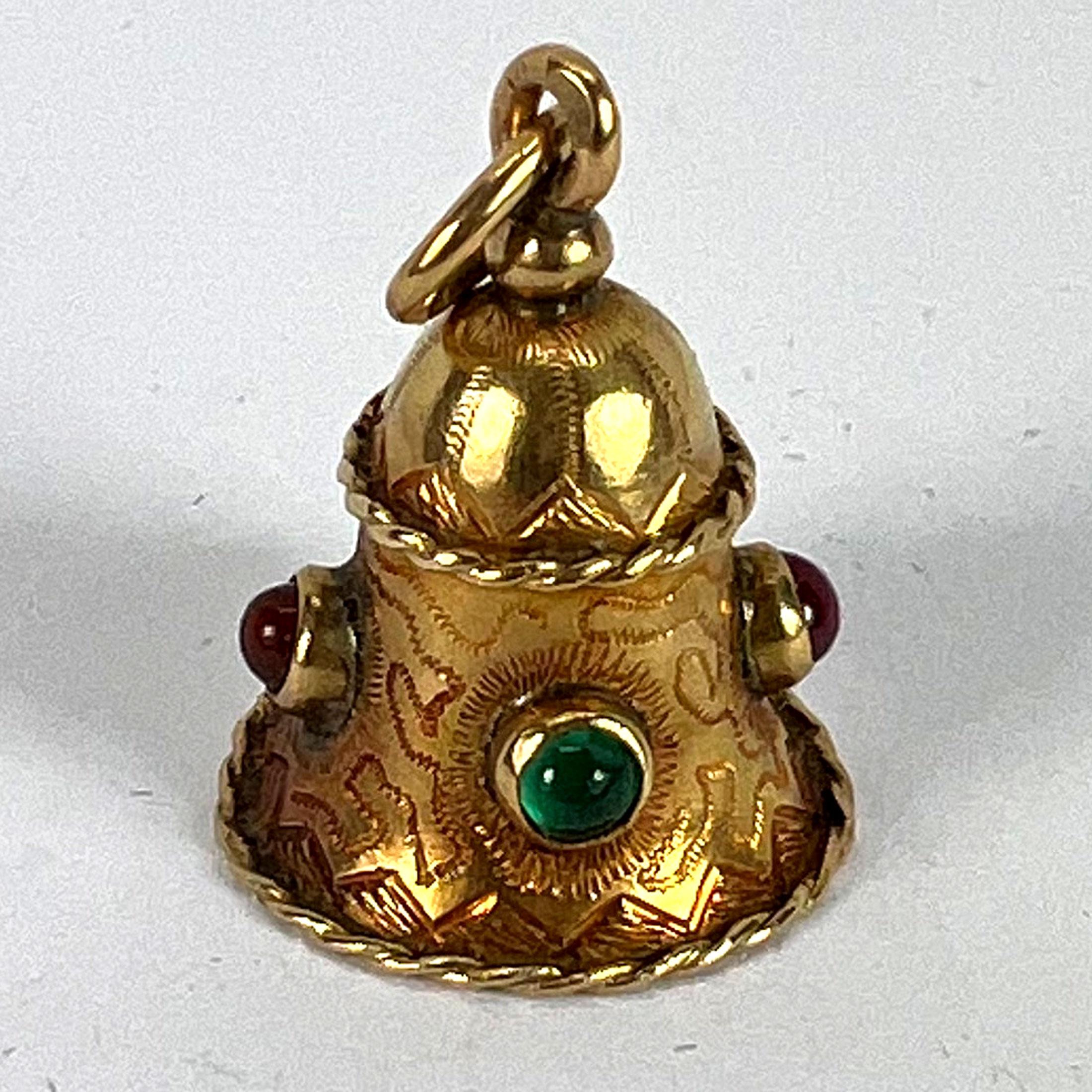 Vintage 18 Karat Gelbgold Bell Charm Anhänger im Angebot 13