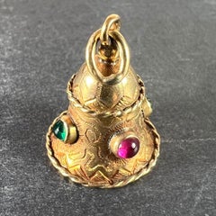 Vintage 18 Karat Yellow Gold Bell Charm Pendant