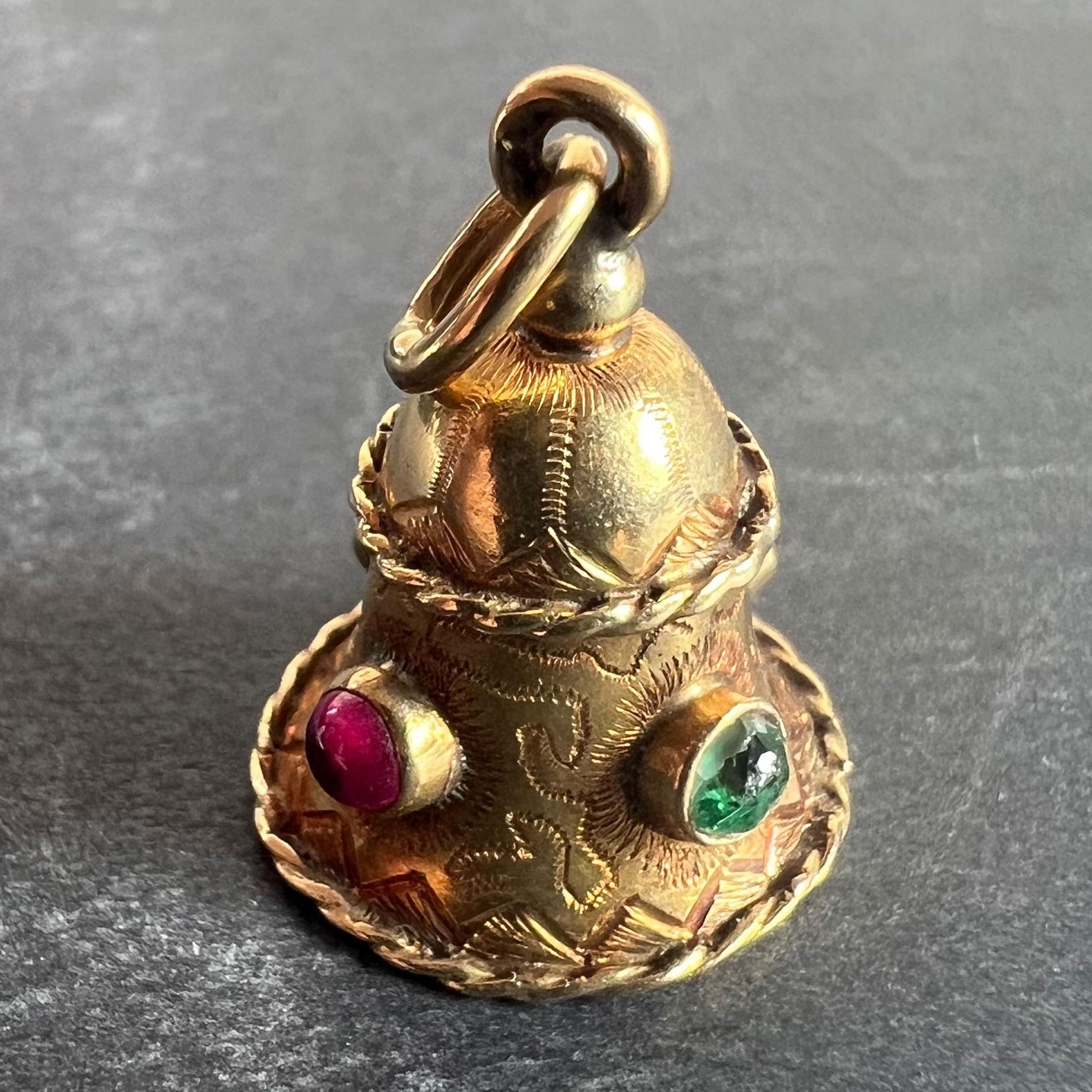 Vintage 18 Karat Gelbgold Bell Charm Anhänger im Zustand „Relativ gut“ im Angebot in London, GB