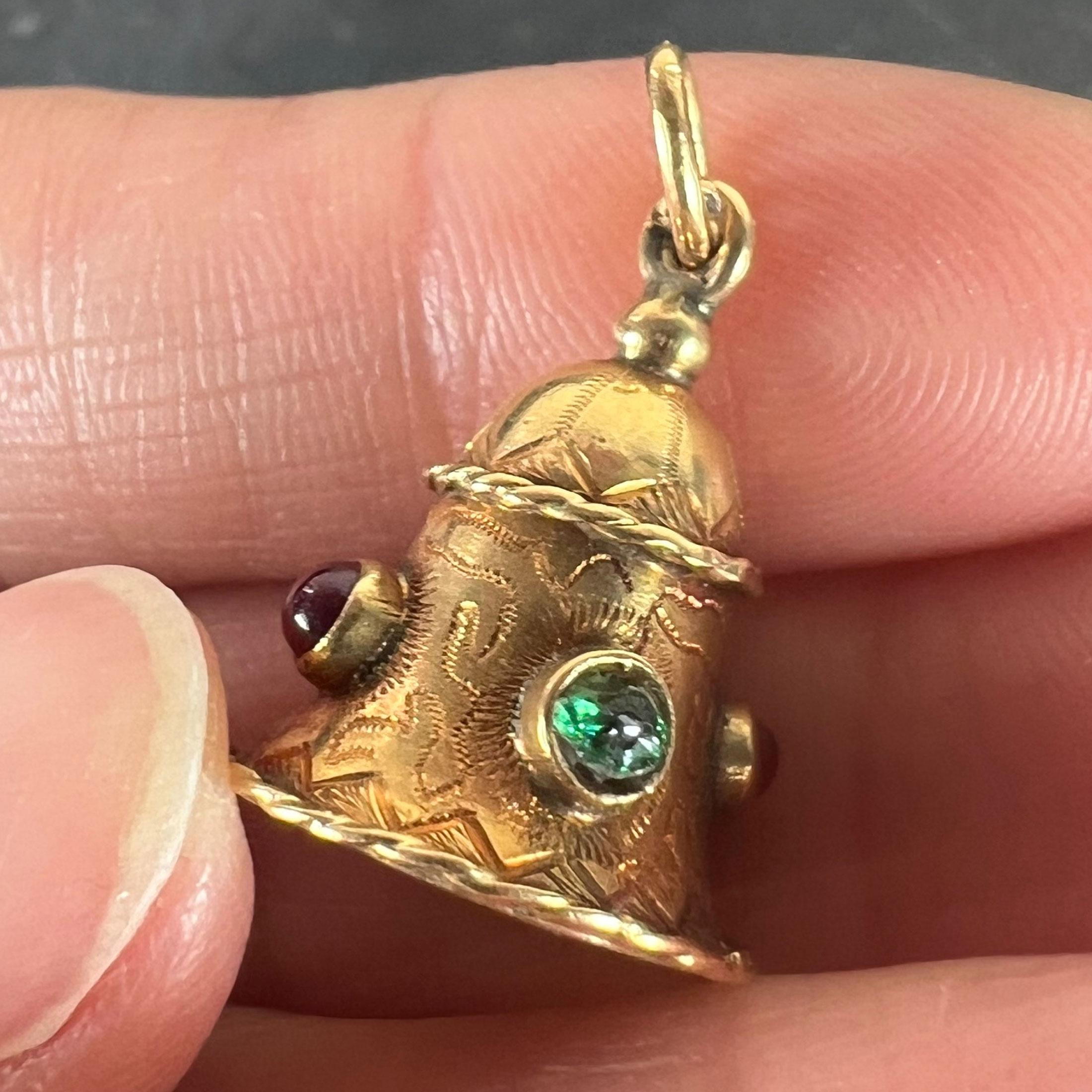 Vintage 18 Karat Gelbgold Bell Charm Anhänger im Angebot 4