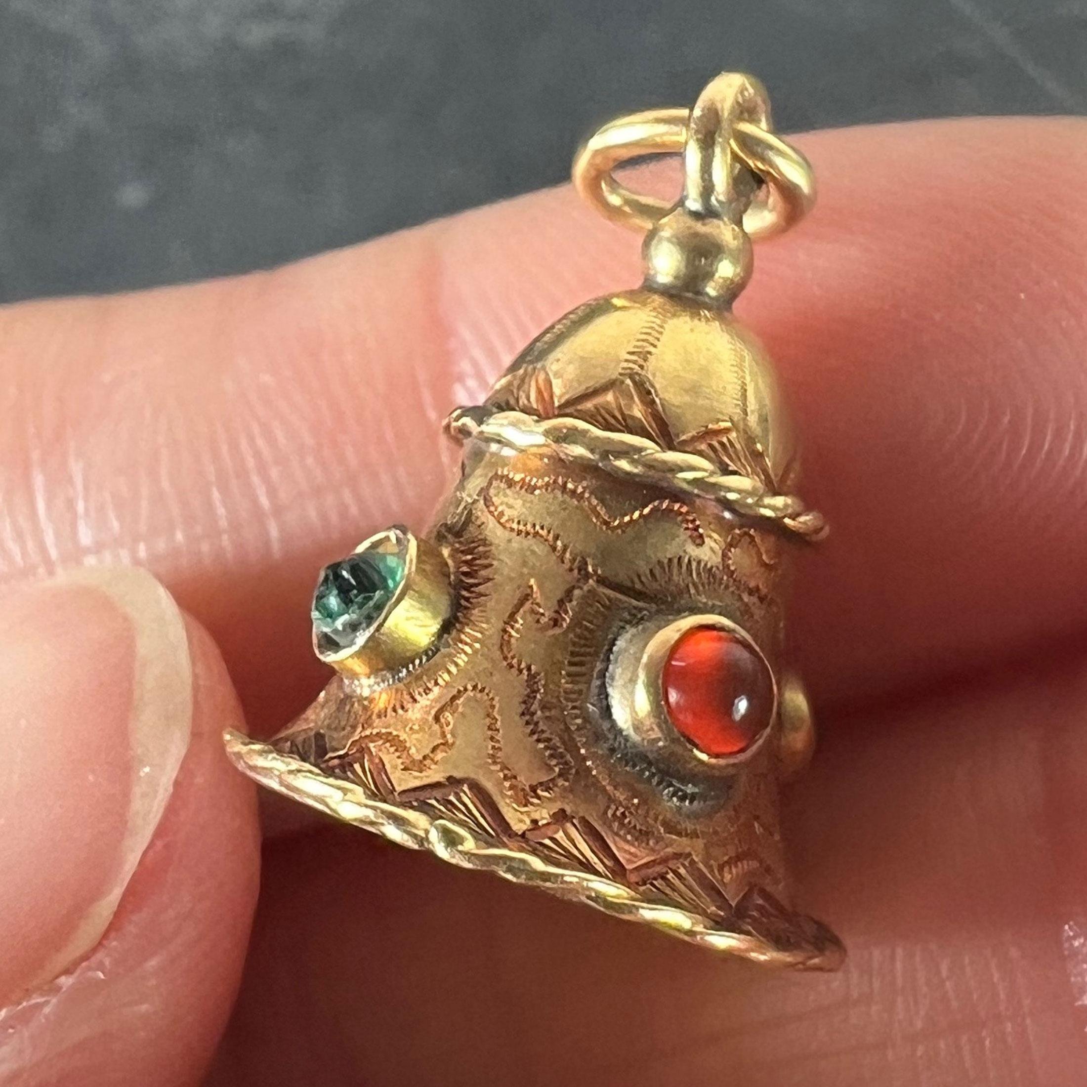 Vintage 18 Karat Gelbgold Bell Charm Anhänger im Angebot 5