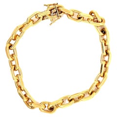 Vintage 18 Karat Yellow Gold Cable Chain Bracelet