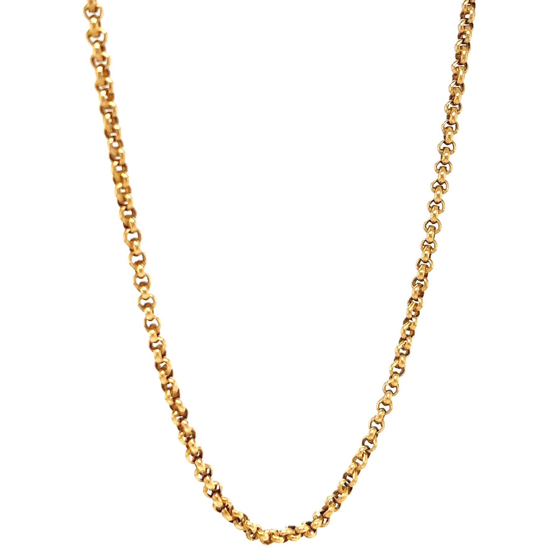 Vintage 18 Karat Yellow Gold Cable Chain Necklace 3