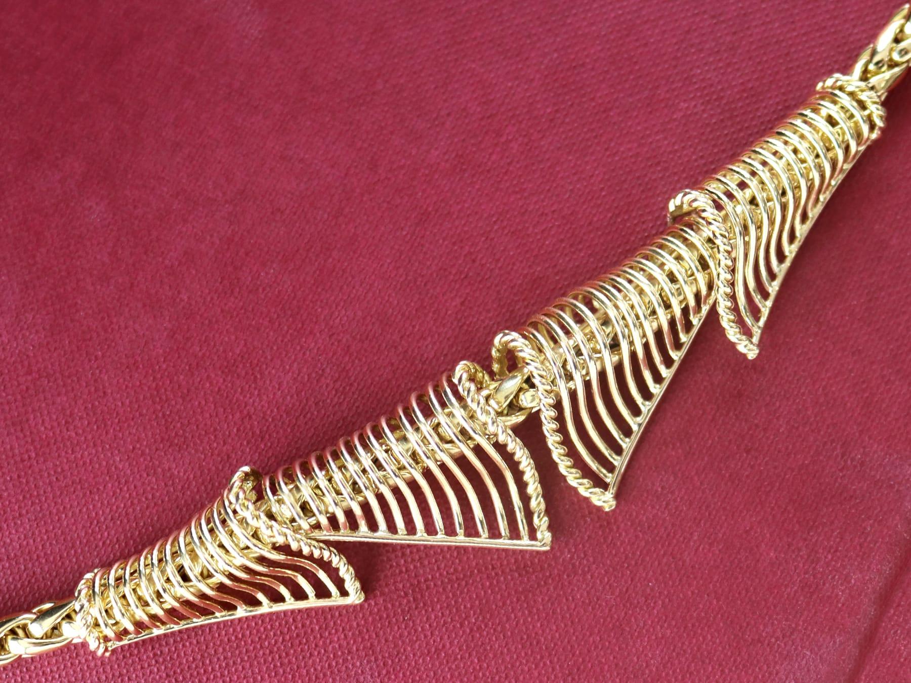 Collana vintage a collaretta in oro giallo 18 carati In condizioni ottime in vendita a Jesmond, Newcastle Upon Tyne