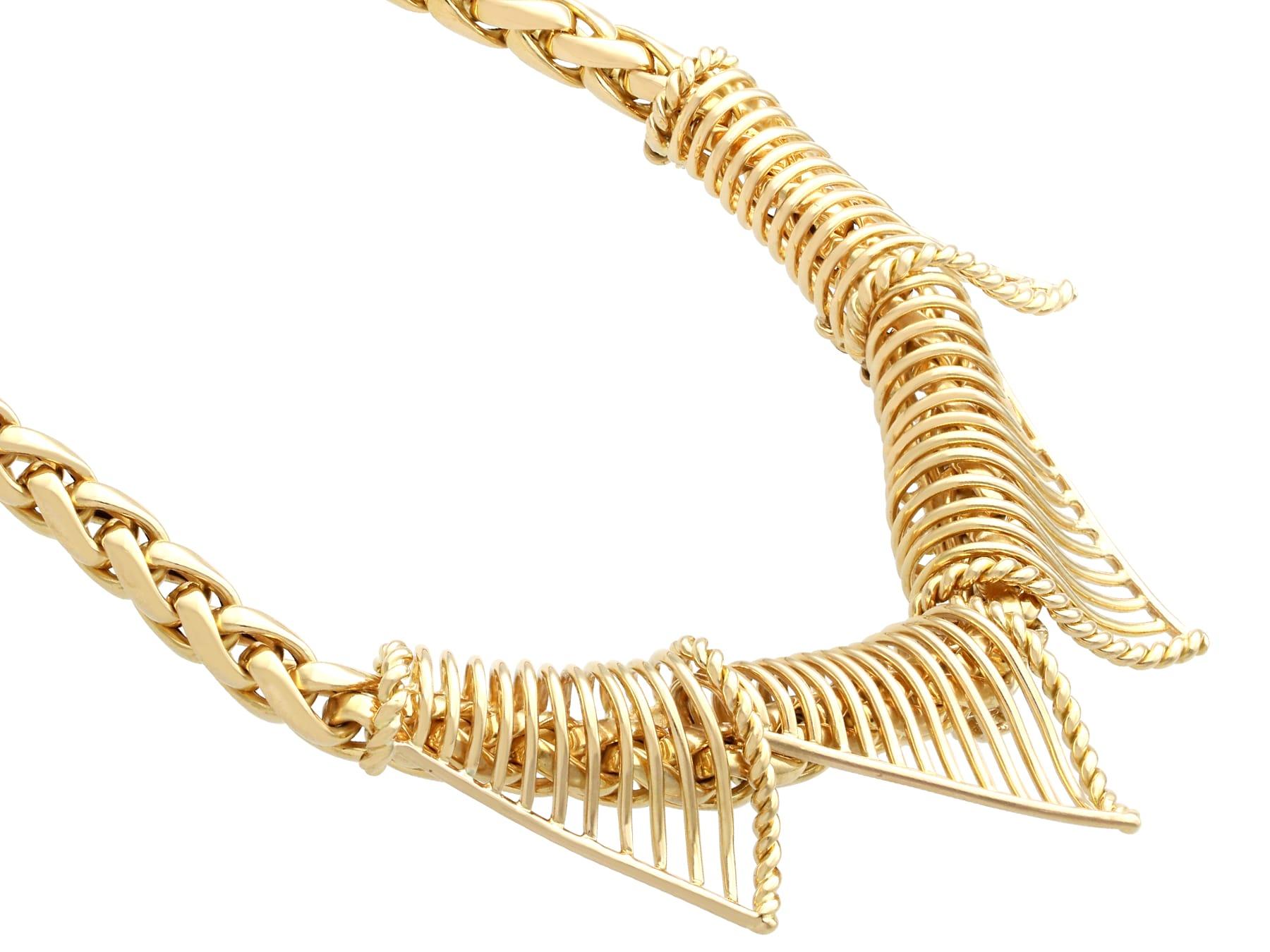 Women's or Men's Vintage 18 Karat Yellow Gold Collarette Necklace For Sale