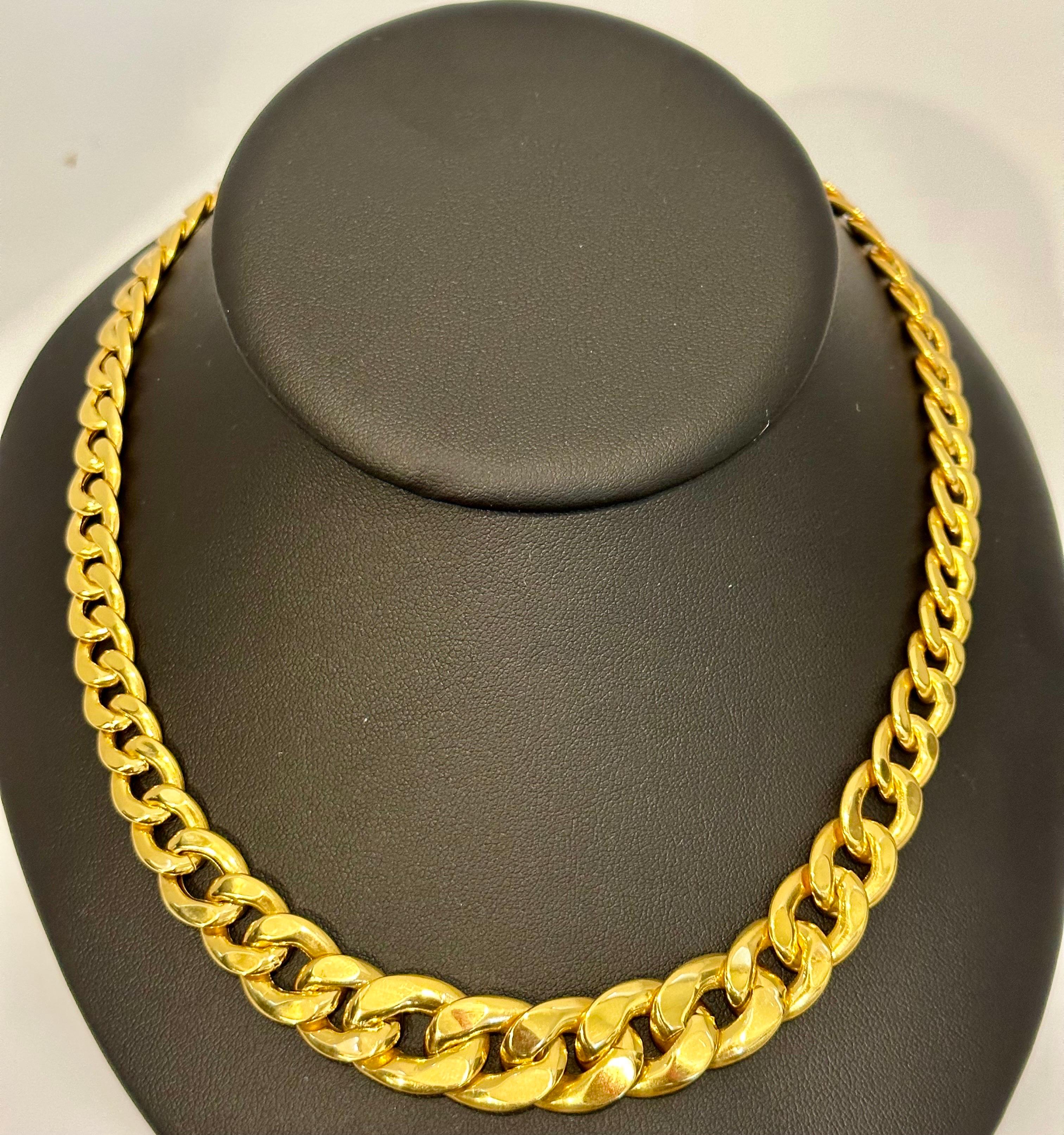 bridal 22k yellow gold vintage chain necklace 17.5 inch
