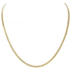 Vintage 18 Karat Yellow Gold Curb Link Chain Necklace