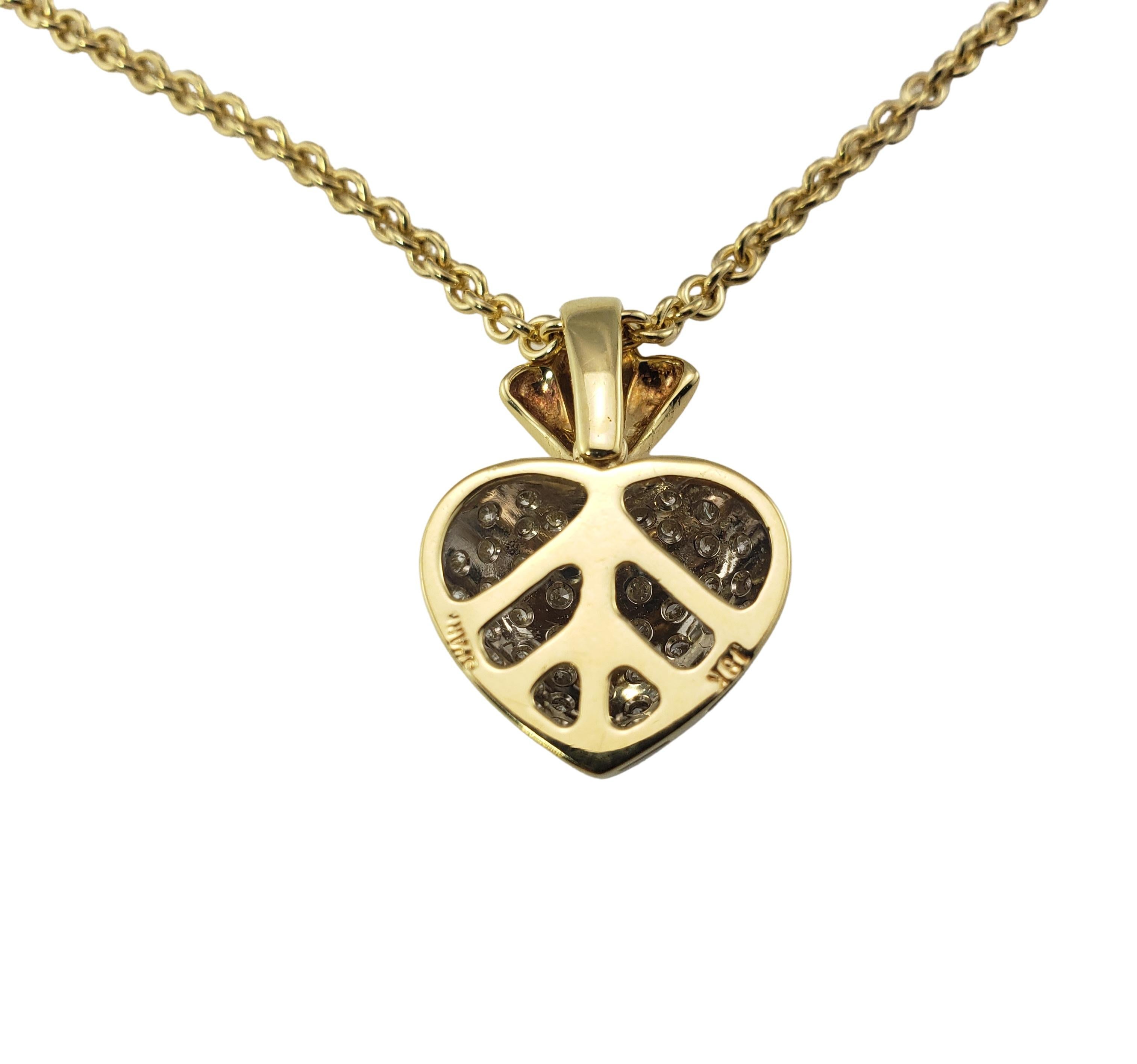 Femenino o masculino Collar Colgante Corazón Diamante Oro Amarillo 18 Kilates