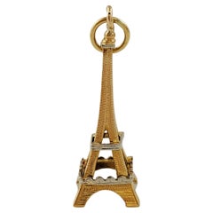 Vintage 18 Karat Yellow Gold Eiffel Tower Charm