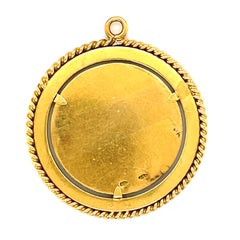Vintage 18 Karat Yellow Gold Enamel Gemini Zodiac Charm