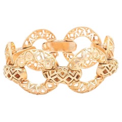 Vintage 18 Karat Yellow Gold Geometric Cutout Bracelet by Tiffany & Co.